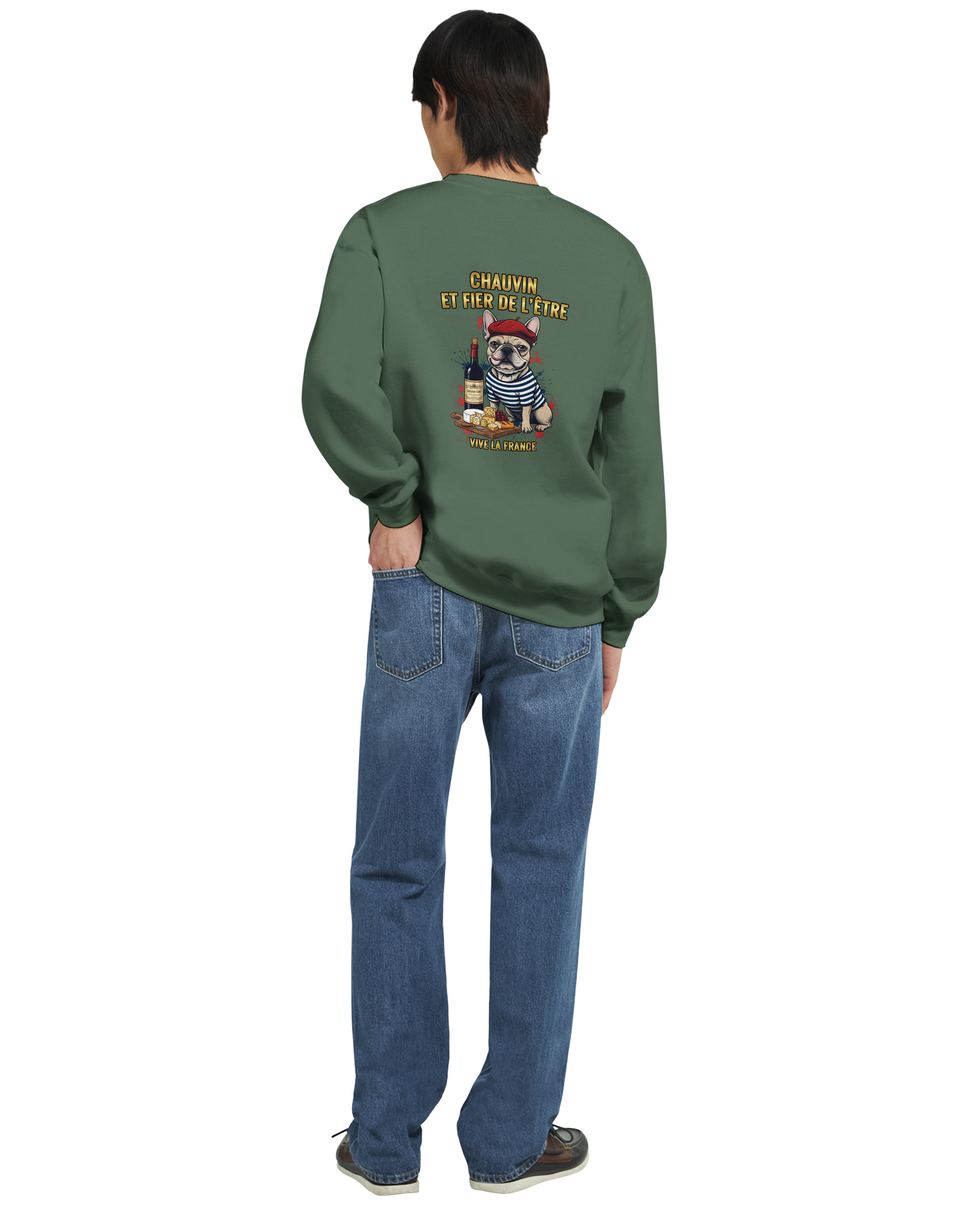 Sweatshirt „Chauvin und stolz darauf zu sein“ im klassischen französischen Rundhals-Stil | Gildan® 18000