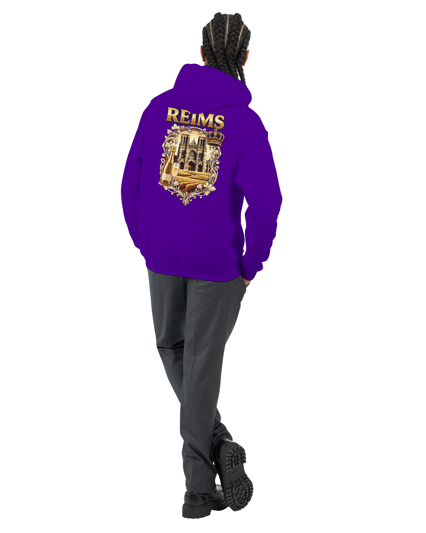 Sweat à capuche Reims – Hoodie unisexe classique style ville de France