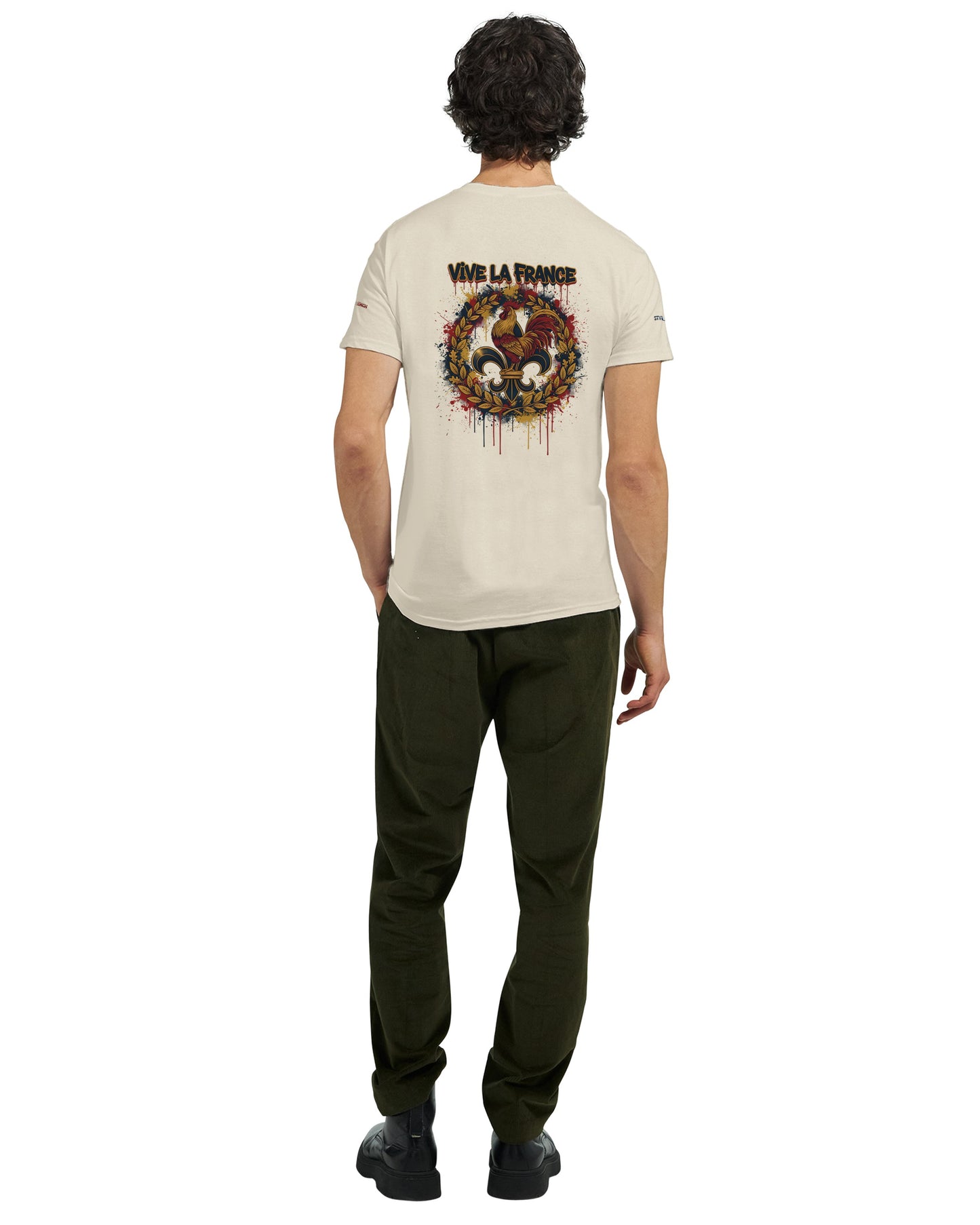 T-Shirt vive la France Herren dick Rundhals | Gildan® 5000