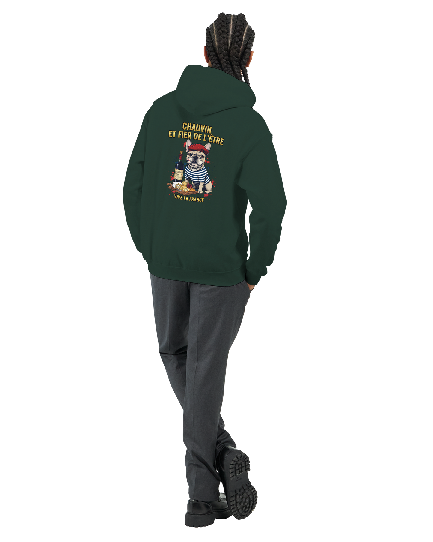 Klassischer französischer Hoodie "Chauvinistisch und stolz darauf, ein Mann zu sein" | Gildan® 18500