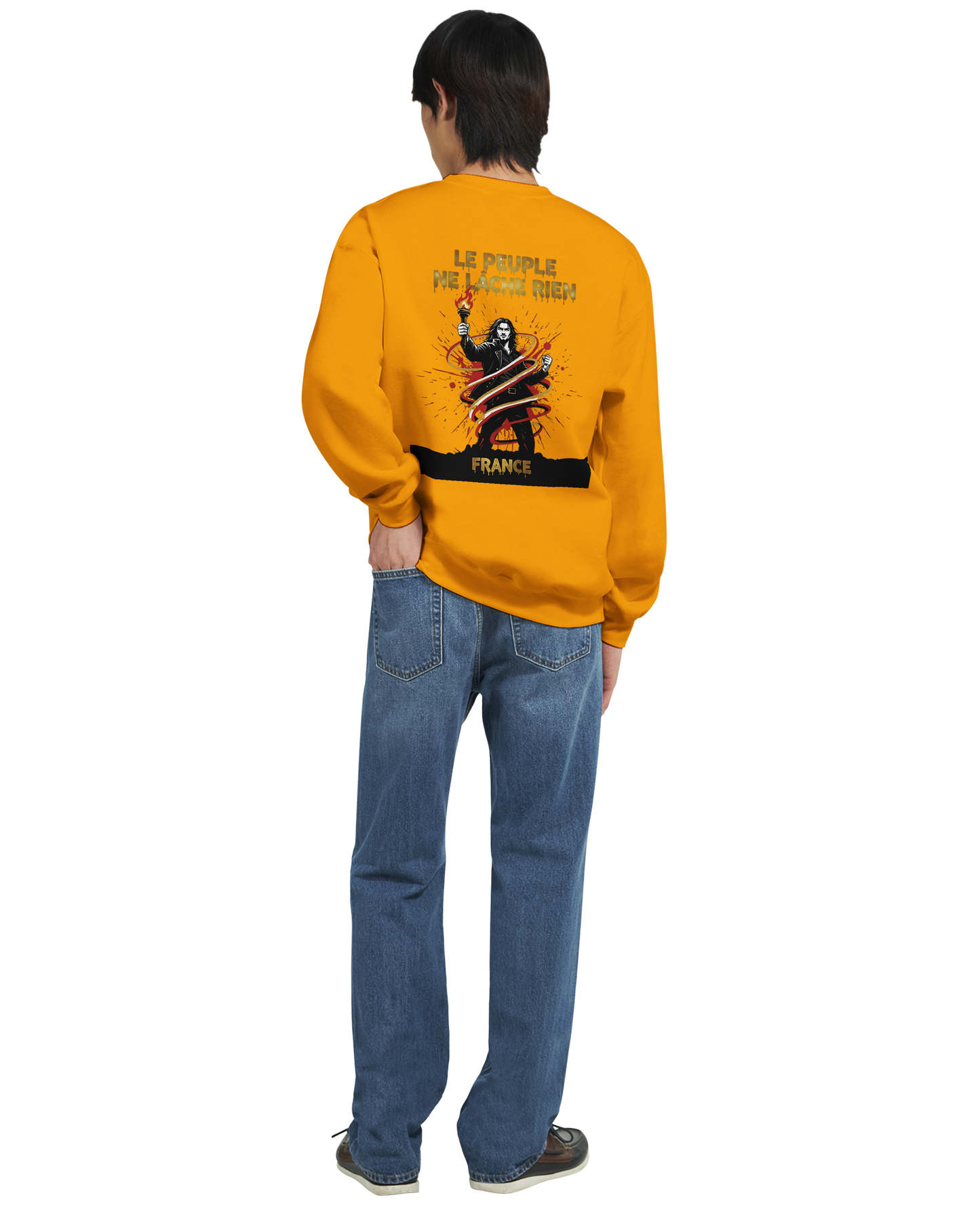 Sweatshirt "Le peuple lâche rien" French Style Classic Crewneck | Gildan® 18000