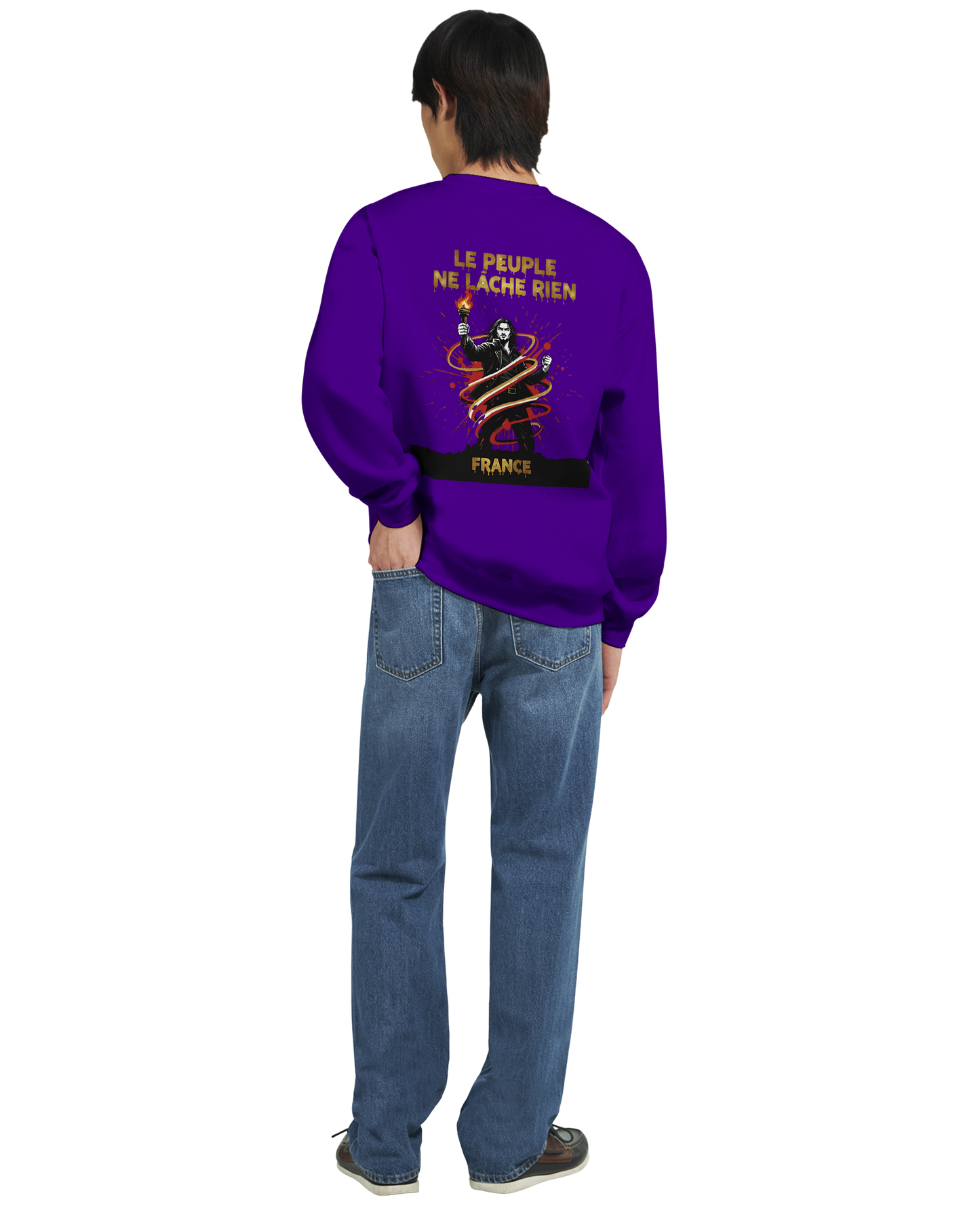 Sweatshirt "Le peuple lâche rien" French Style Classic Crewneck | Gildan® 18000