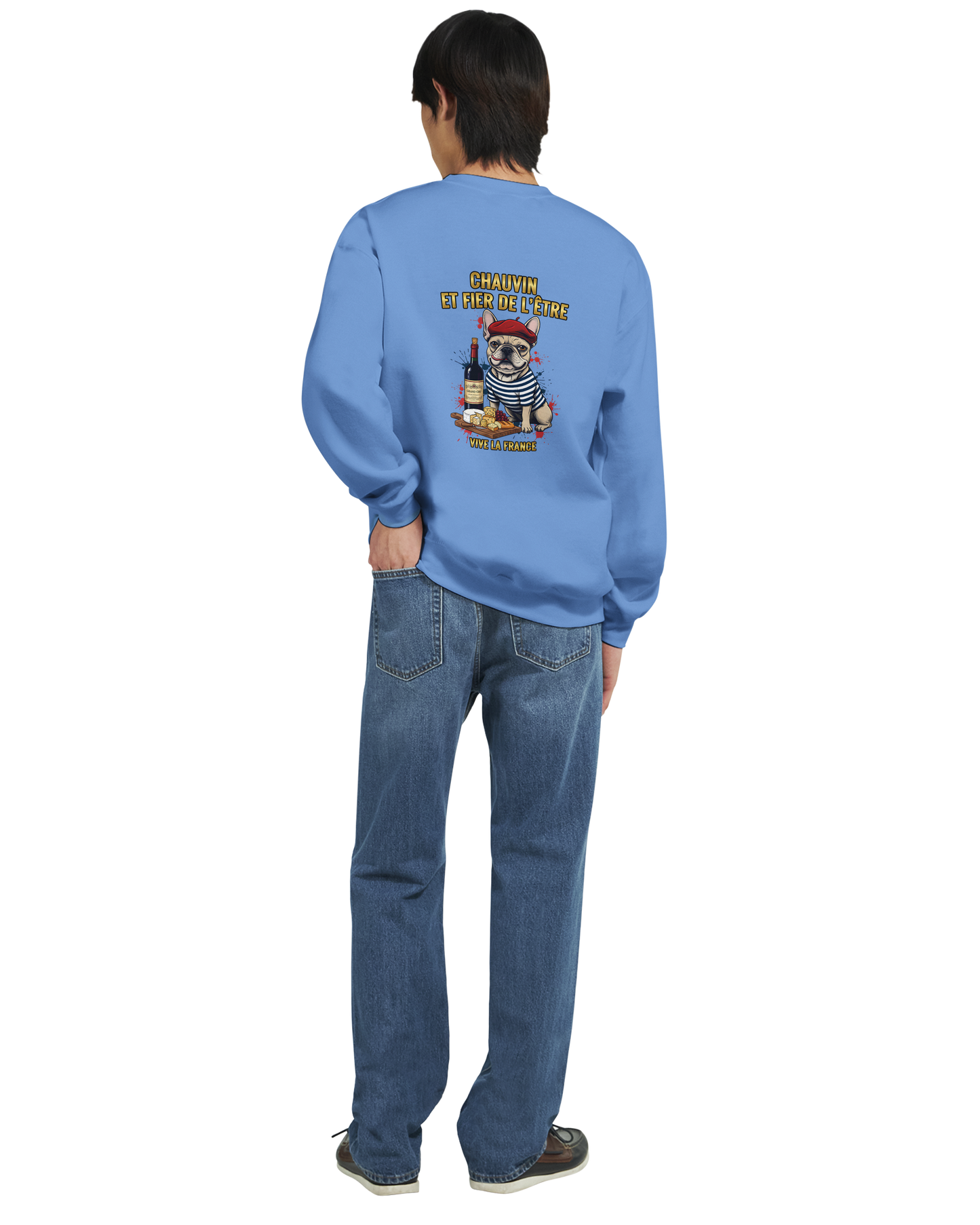 Sweatshirt „Chauvin und stolz darauf zu sein“ im klassischen französischen Rundhals-Stil | Gildan® 18000