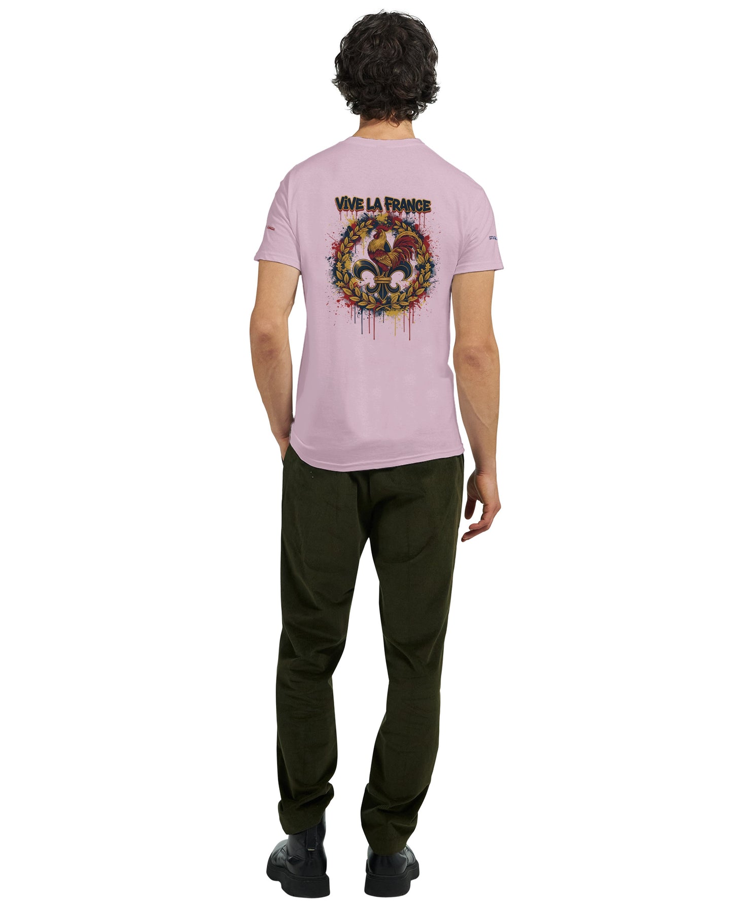 T-Shirt vive la France Herren dick Rundhals | Gildan® 5000