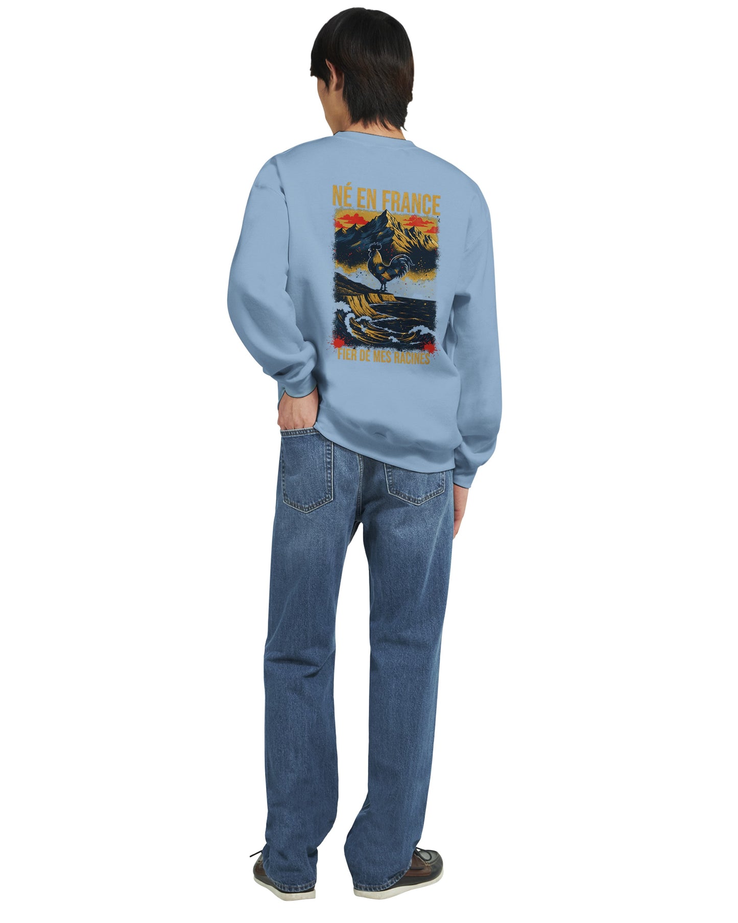 Sweat-shirt Homme Né en France - Confort Premium et Coupe Classique
