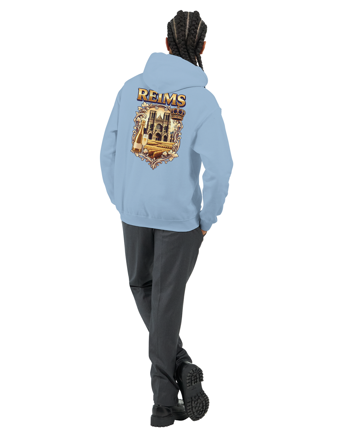 Sweat à capuche Reims – Hoodie unisexe classique style ville de France