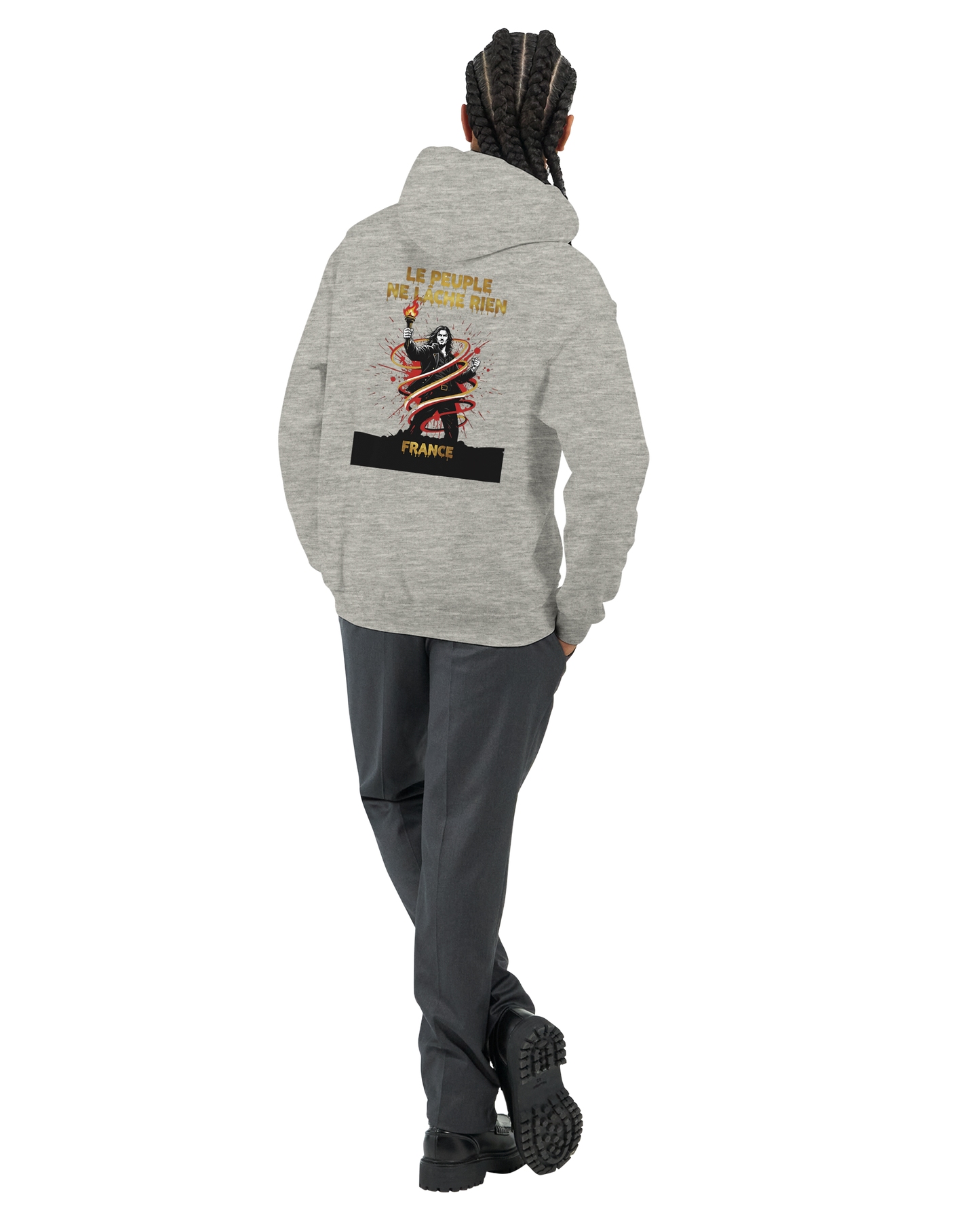"The people don't give up" hoodie - classic French style for men | Gildan® 18500