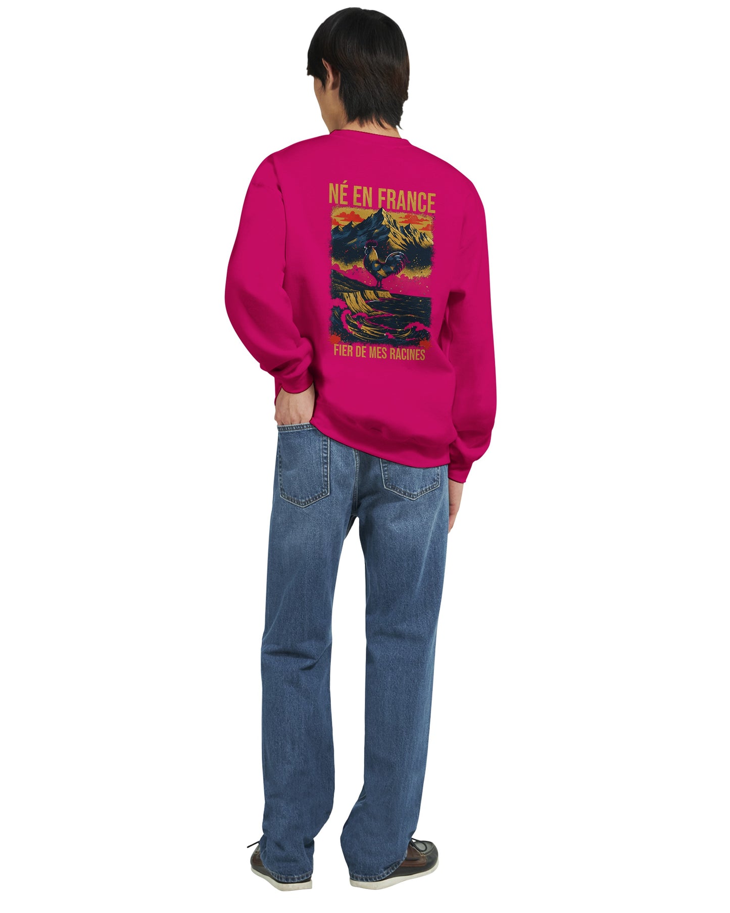 Sweat-shirt Homme Né en France - Confort Premium et Coupe Classique