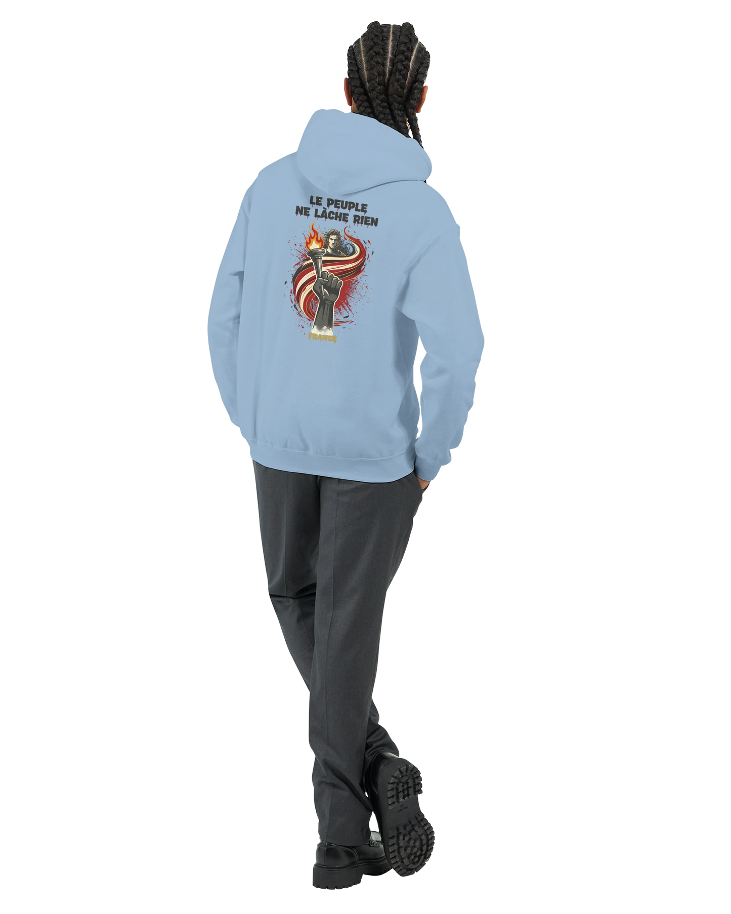 "The people don't give up" hoodie - classic French style for men | Gildan® 18500