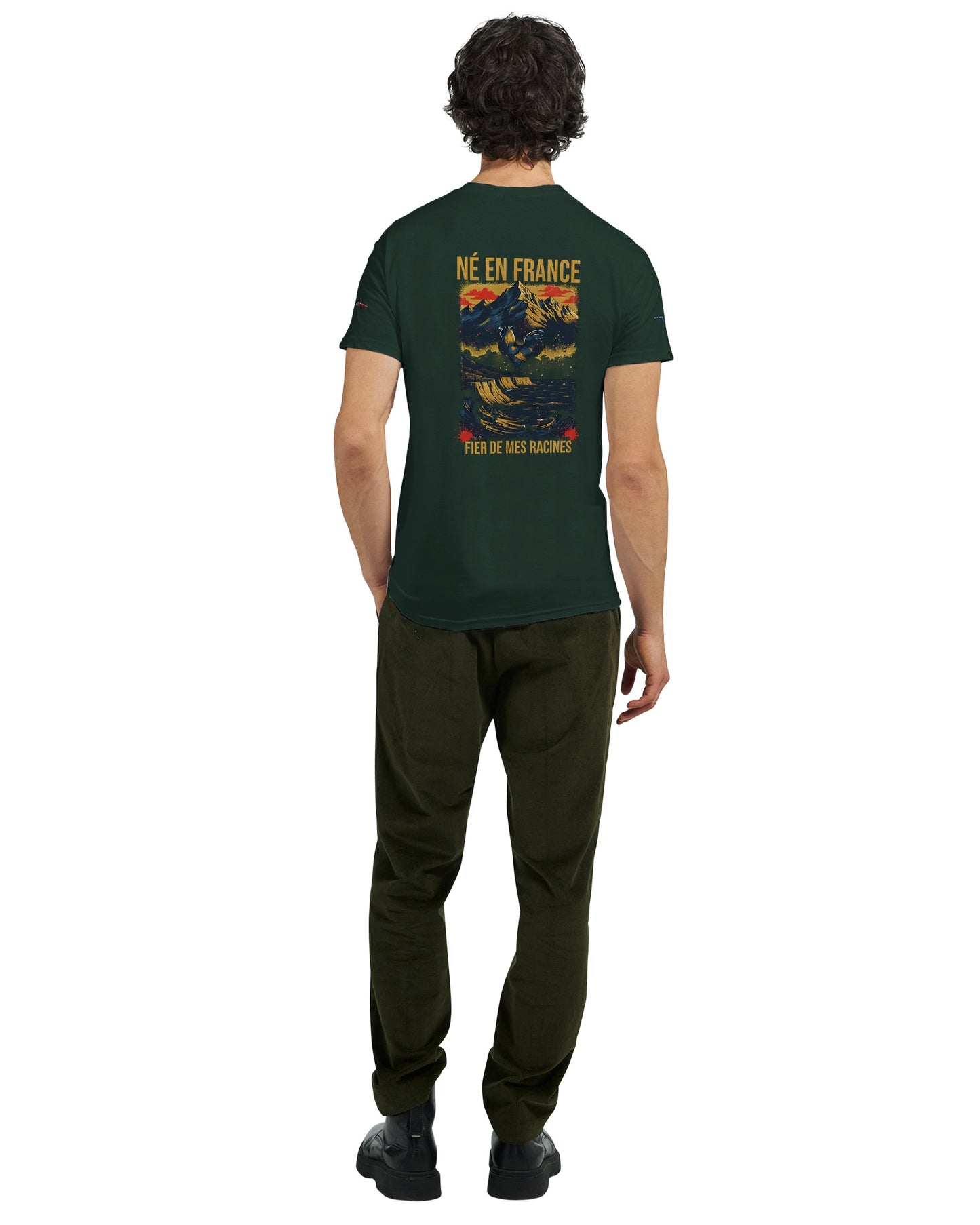 T-Shirt in Frankreich geboren dick rundhals | Gildan® 5000