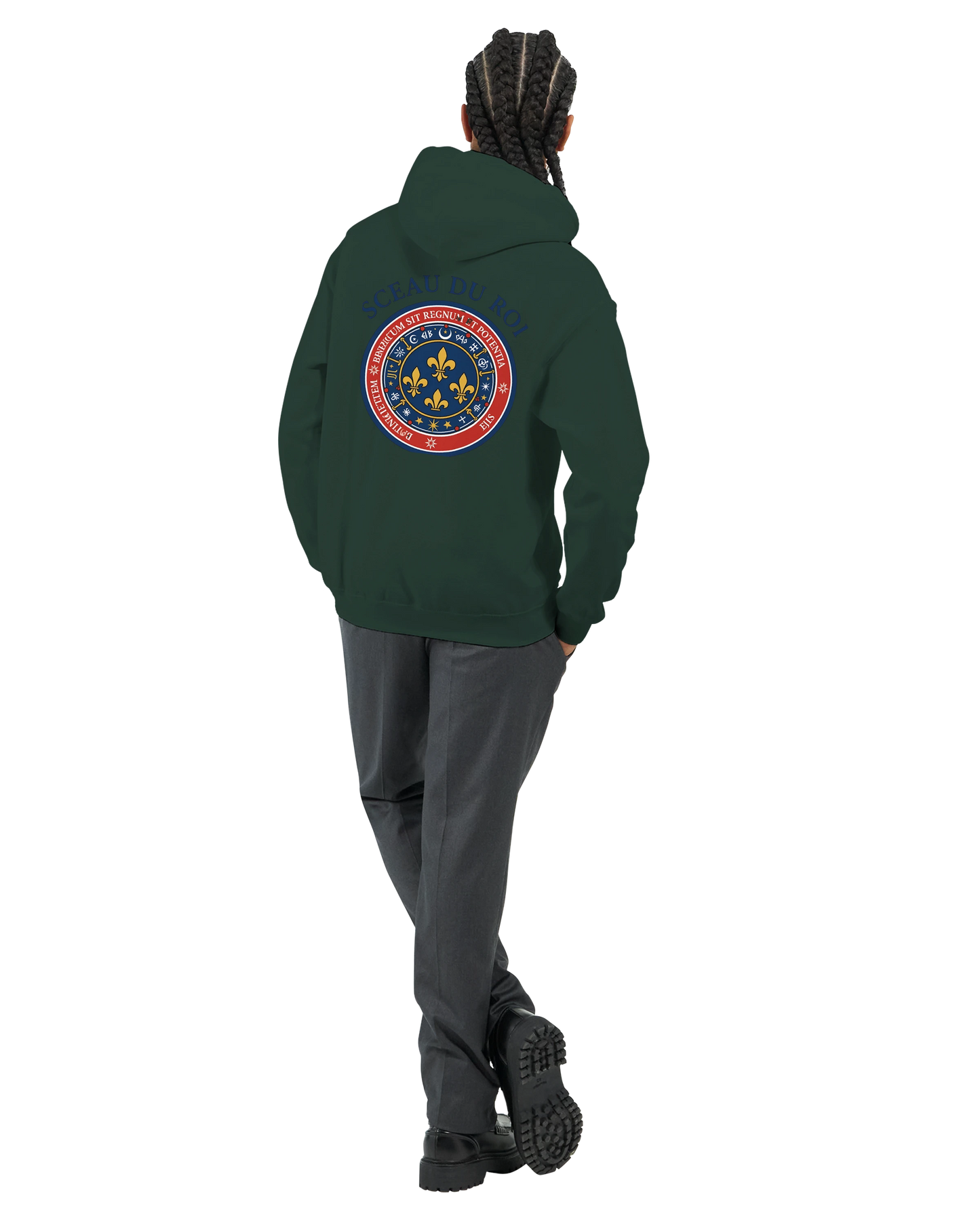 Herren-Kapuzenpullover „Siegel des Königs“ klassisch | Gildan® 18500