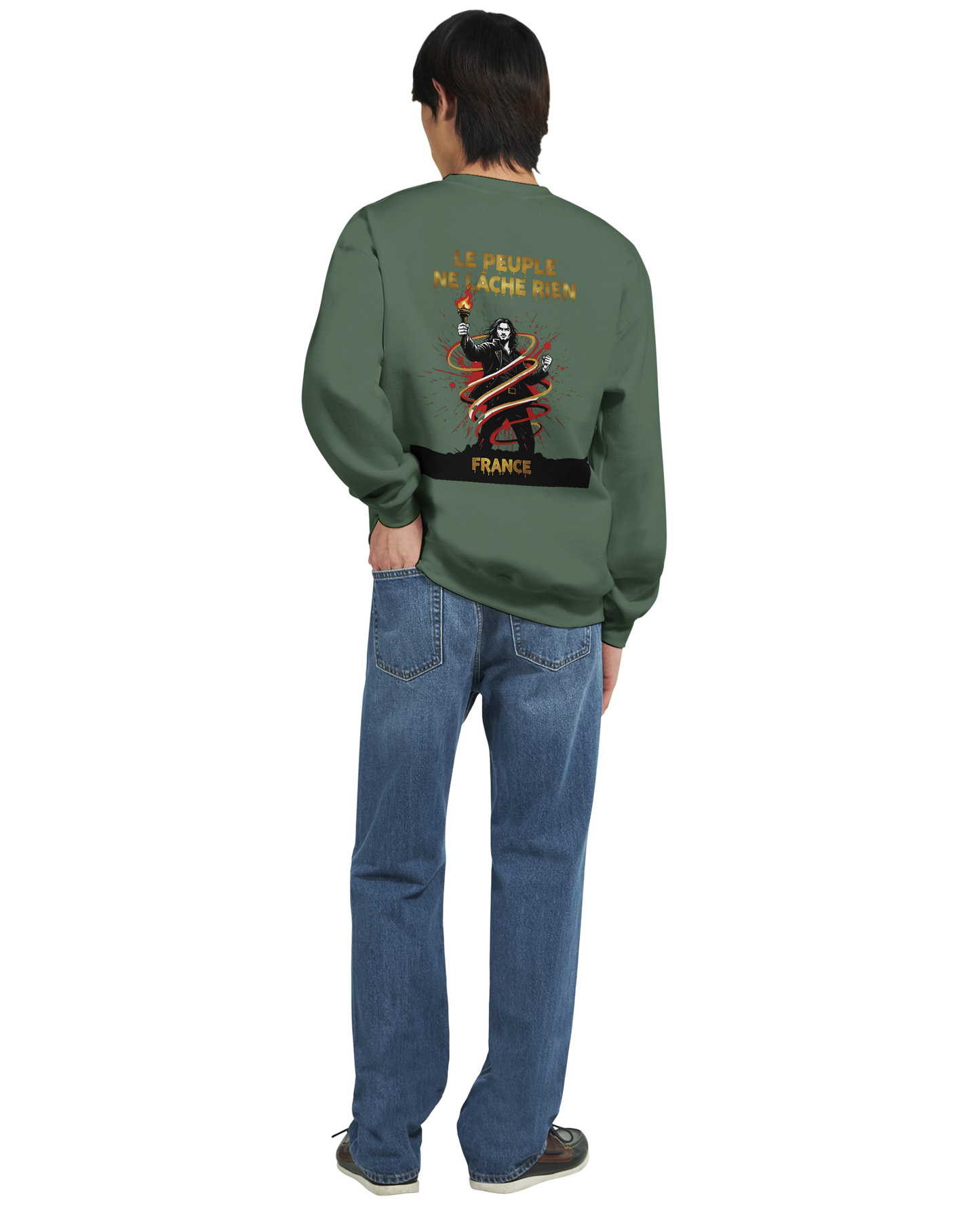 Sweatshirt "Le peuple lâche rien" French Style Classic Crewneck | Gildan® 18000