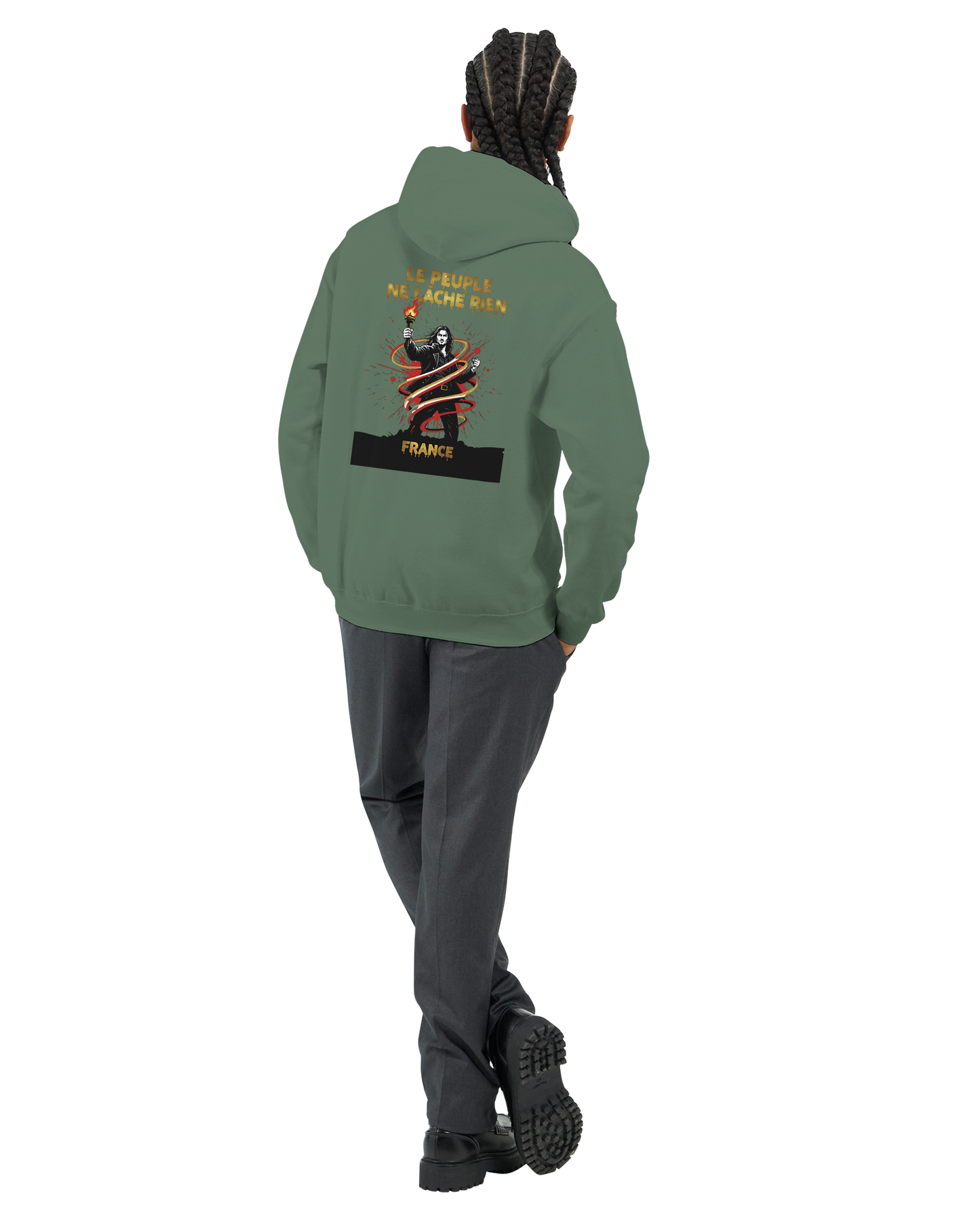 "The people don't give up" hoodie - classic French style for men | Gildan® 18500