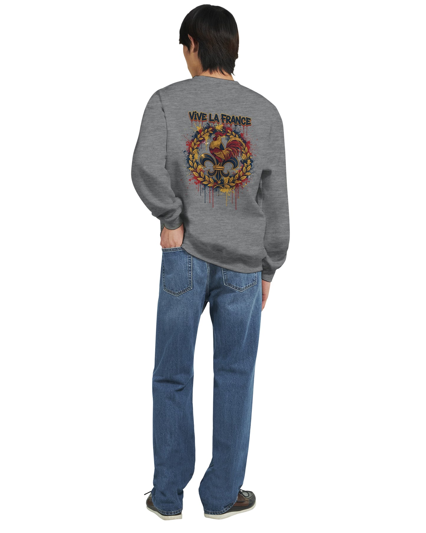 Sweat-shirt Vive la France pour Homme – Sweat à Capuche en Coton Premium