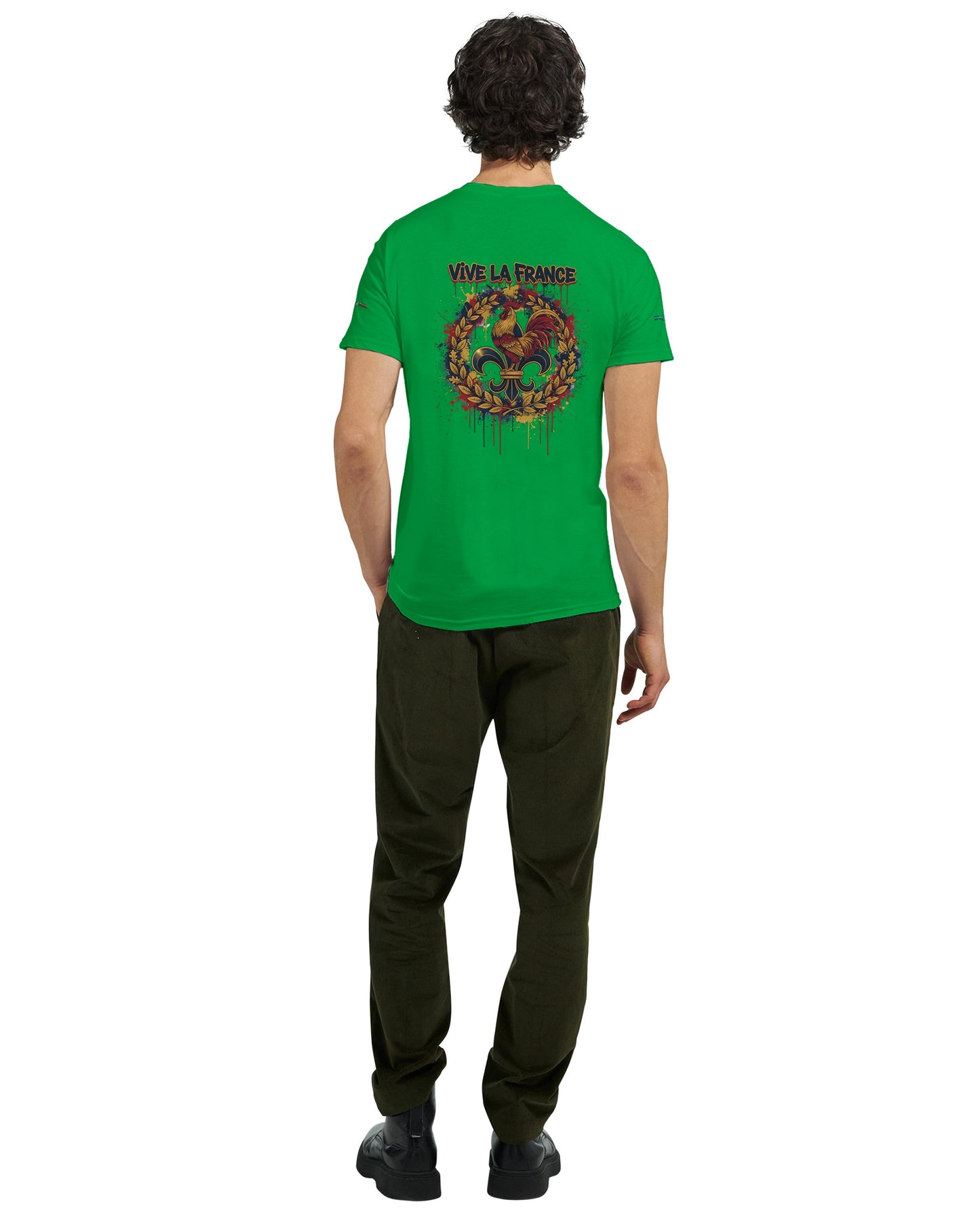 T-Shirt vive la France Herren dick Rundhals | Gildan® 5000