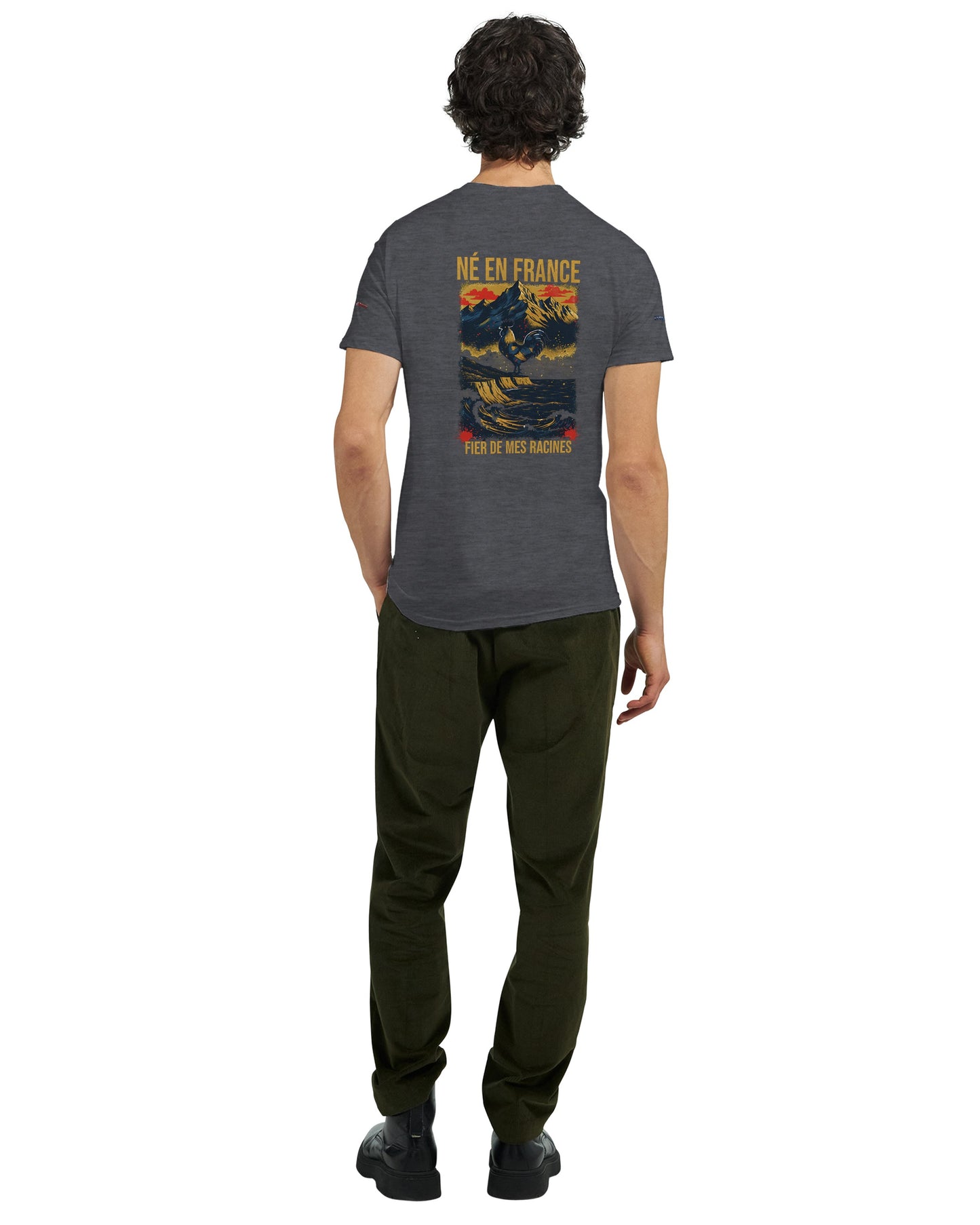 T-Shirt in Frankreich geboren dick rundhals | Gildan® 5000
