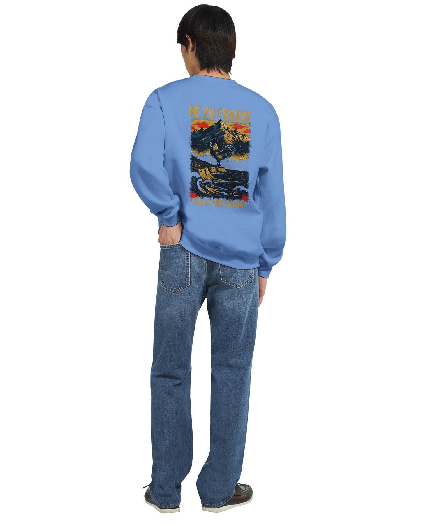 Sweat-shirt Homme Né en France - Confort Premium et Coupe Classique