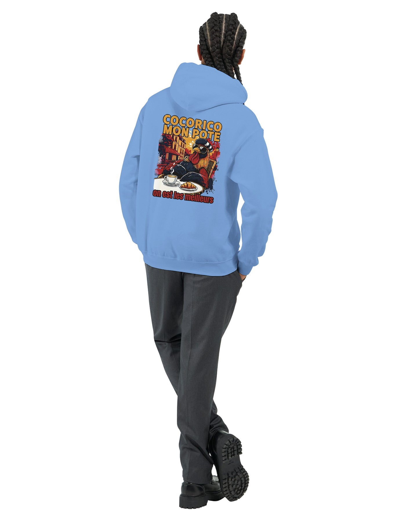 Herren-Kapuzenpullover „Cocorico, wir sind die Besten“ klassisch | Gildan® 18500