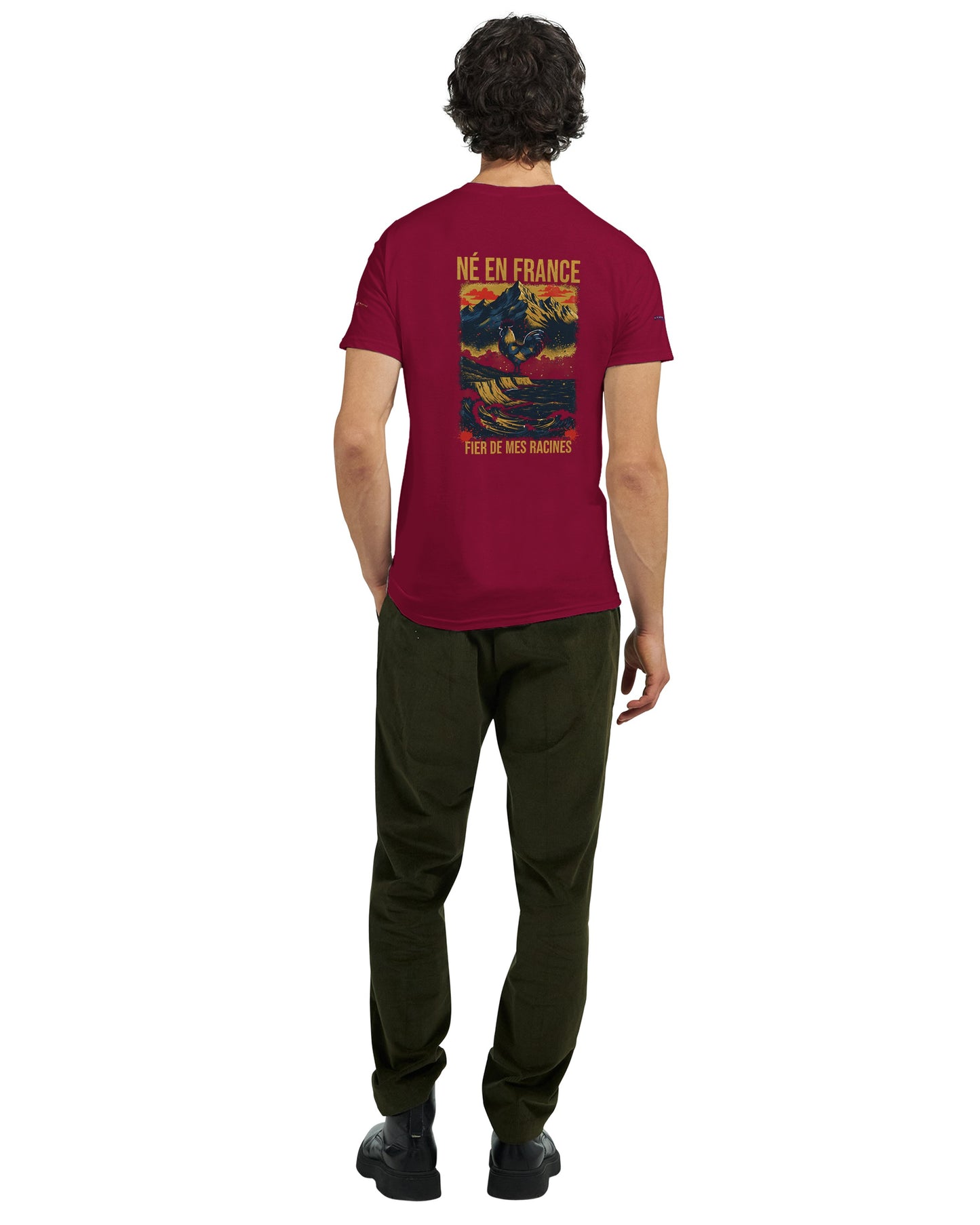 T-Shirt in Frankreich geboren dick rundhals | Gildan® 5000