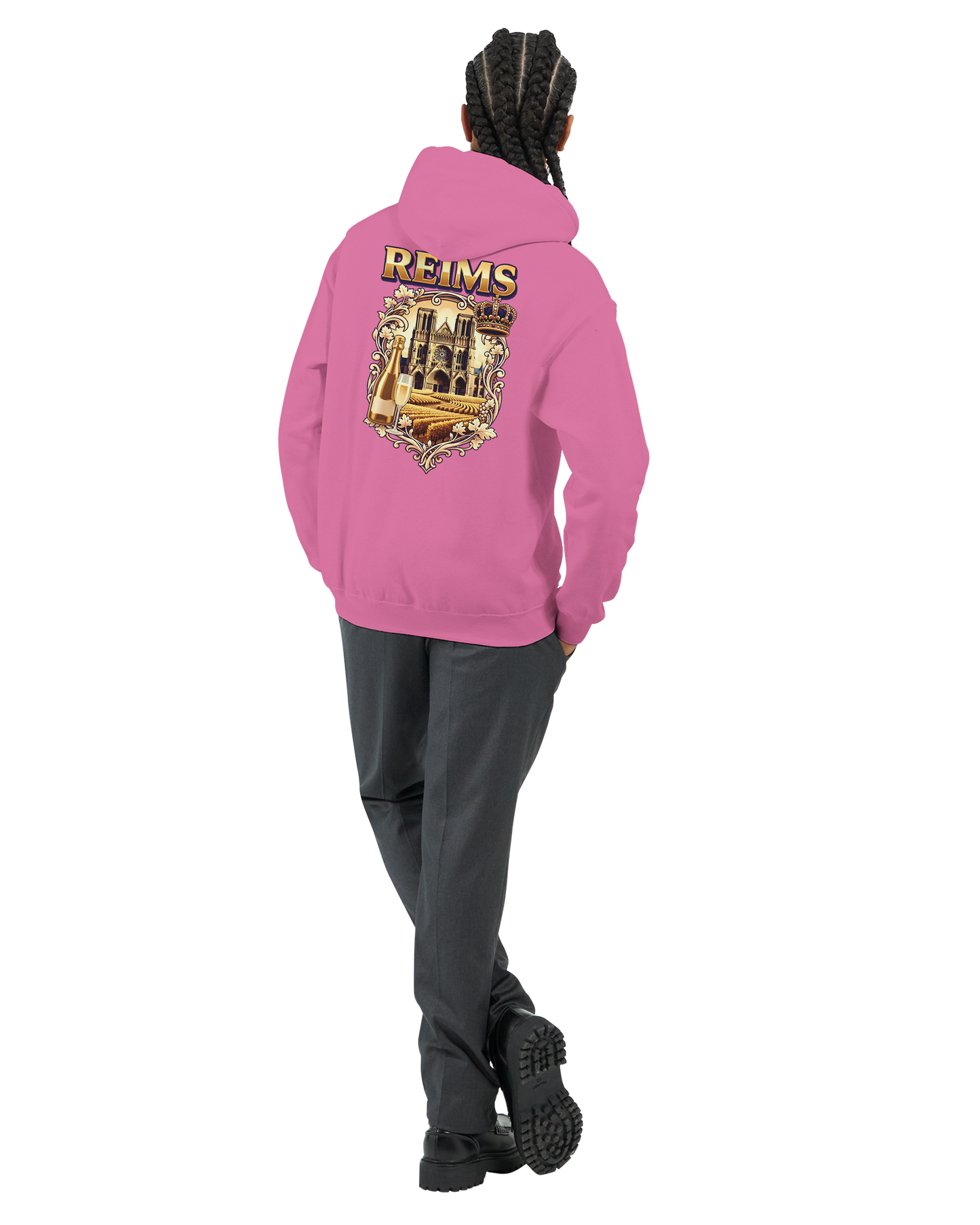 Sweat à capuche Reims – Hoodie unisexe classique style ville de France