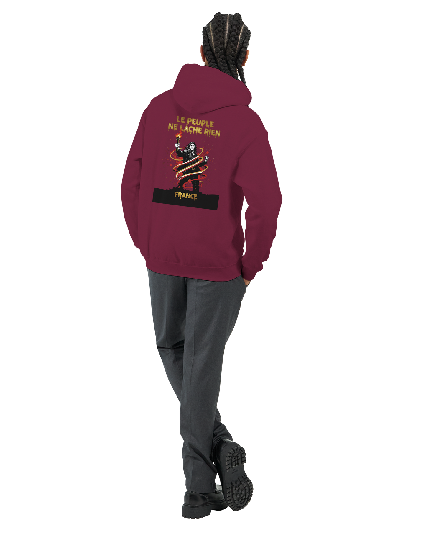 "The people don't give up" hoodie - classic French style for men | Gildan® 18500