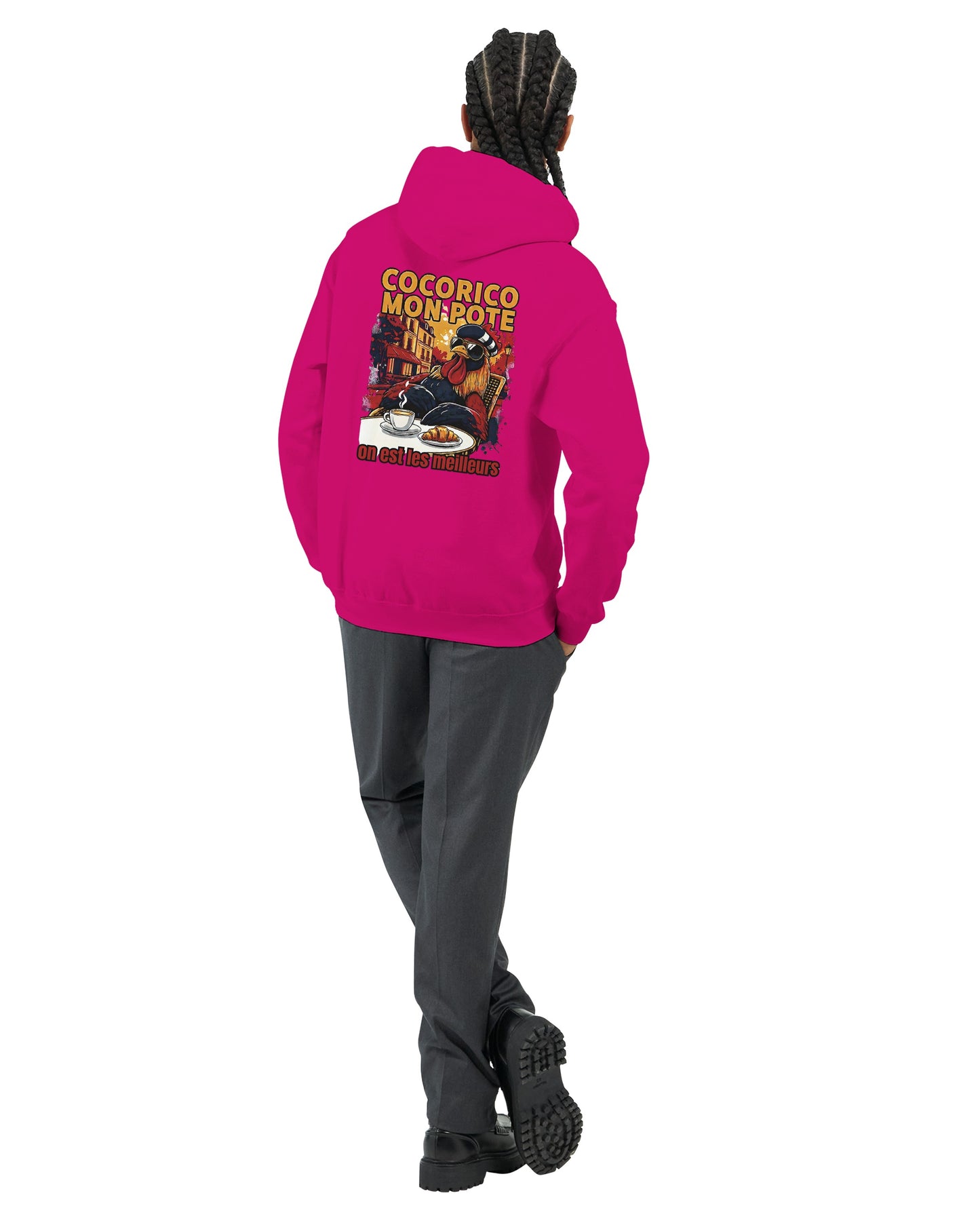 Herren-Kapuzenpullover „Cocorico, wir sind die Besten“ klassisch | Gildan® 18500