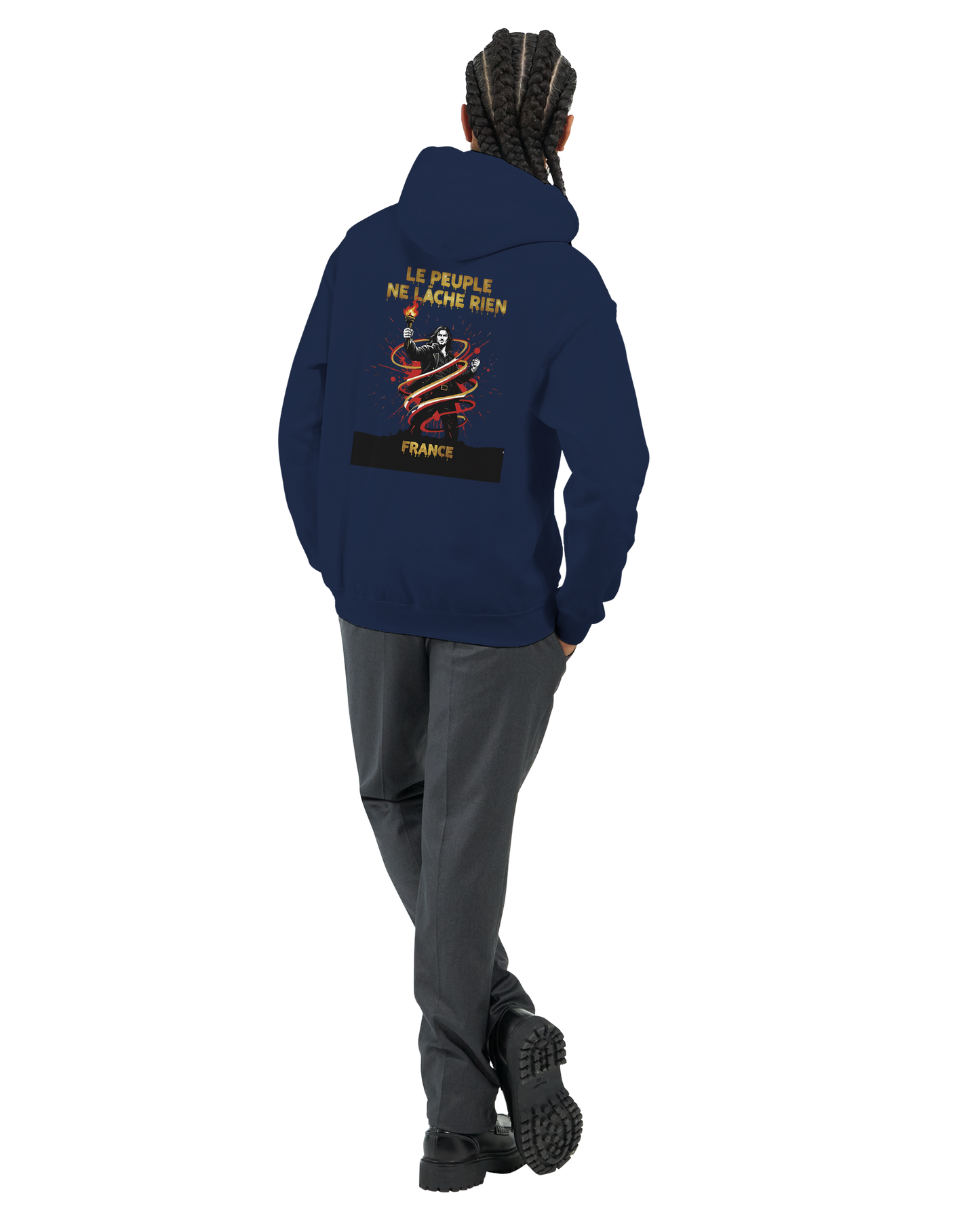 "The people don't give up" hoodie - classic French style for men | Gildan® 18500