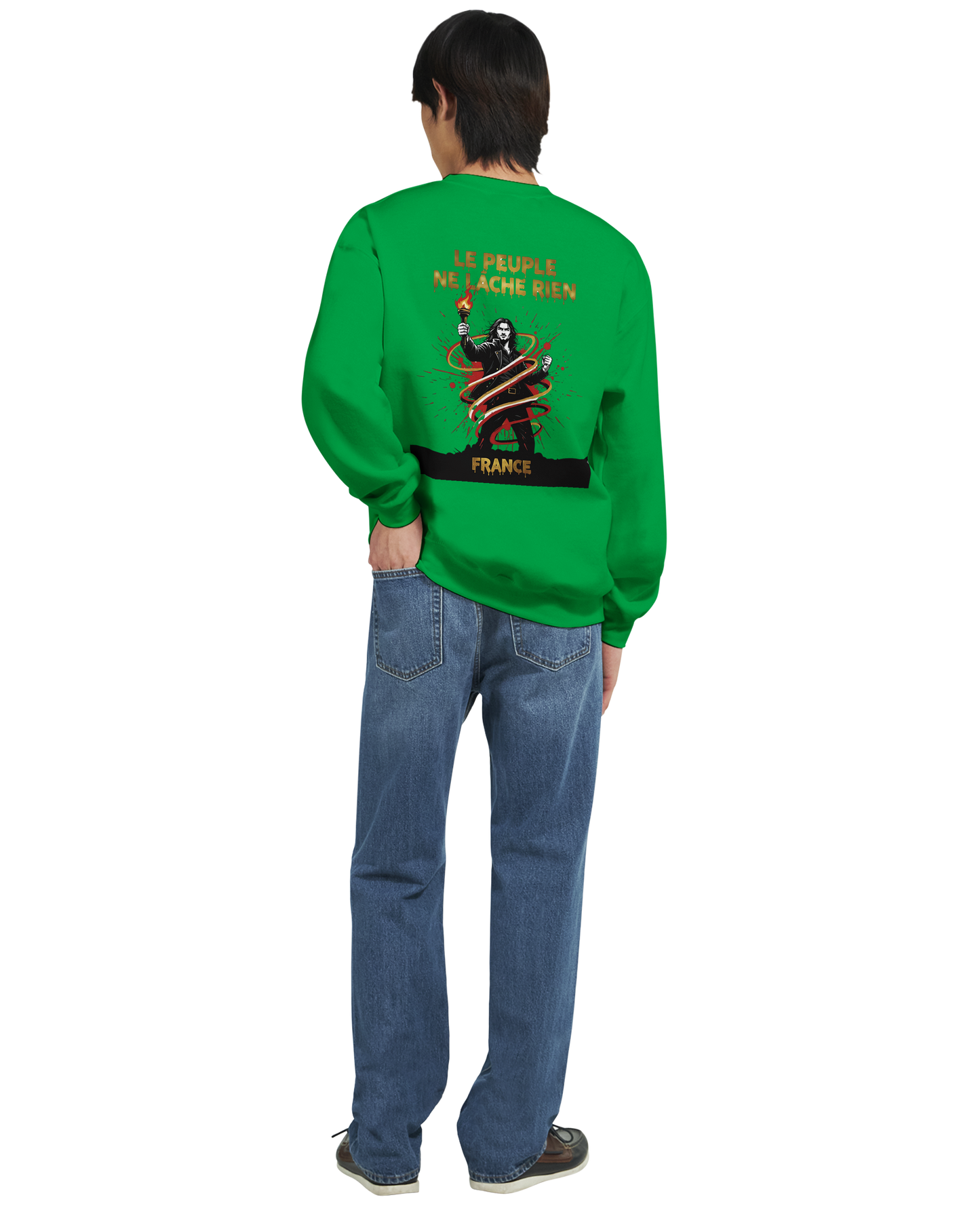 Sweatshirt "Le peuple lâche rien" French Style Classic Crewneck | Gildan® 18000