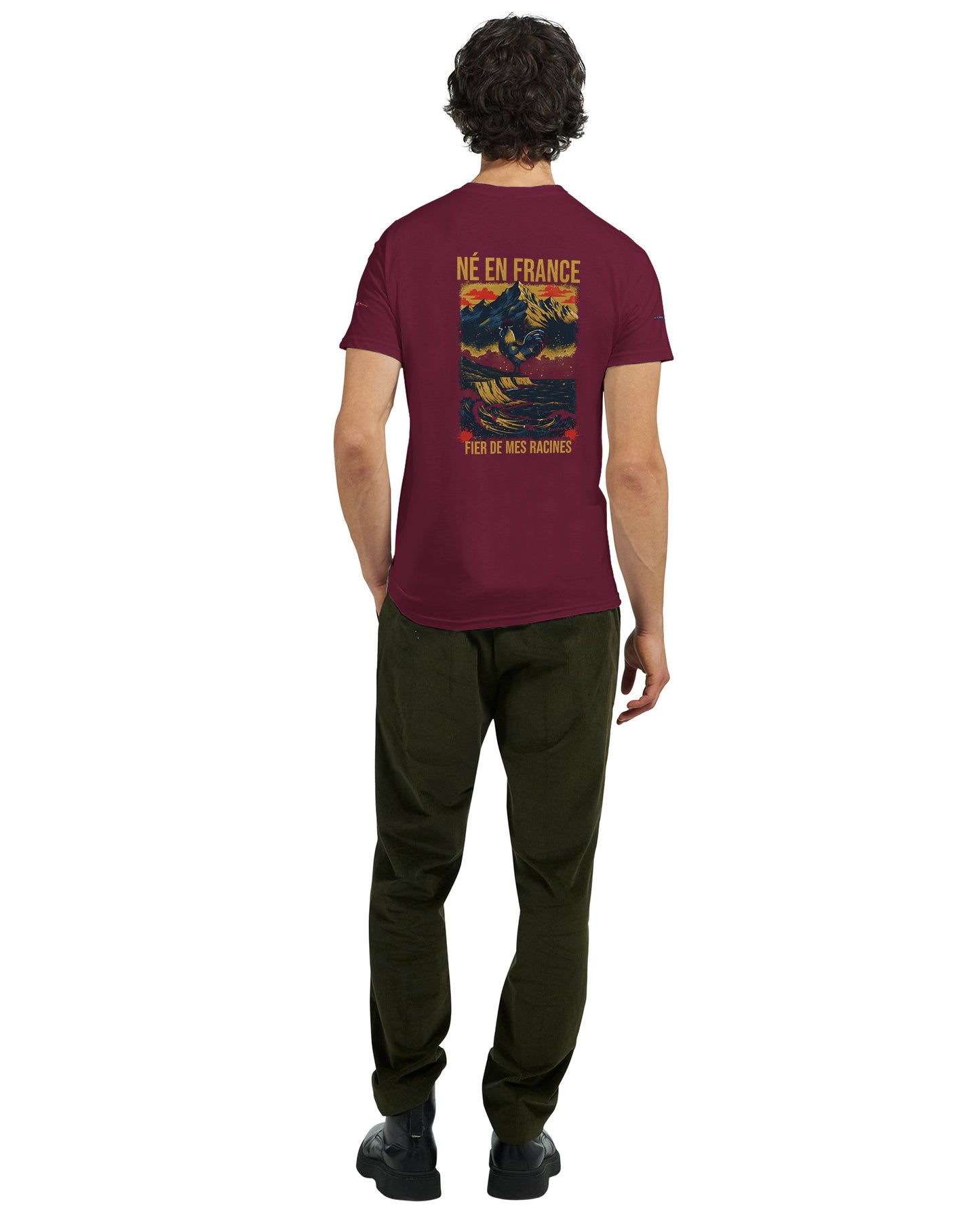 T-Shirt in Frankreich geboren dick rundhals | Gildan® 5000