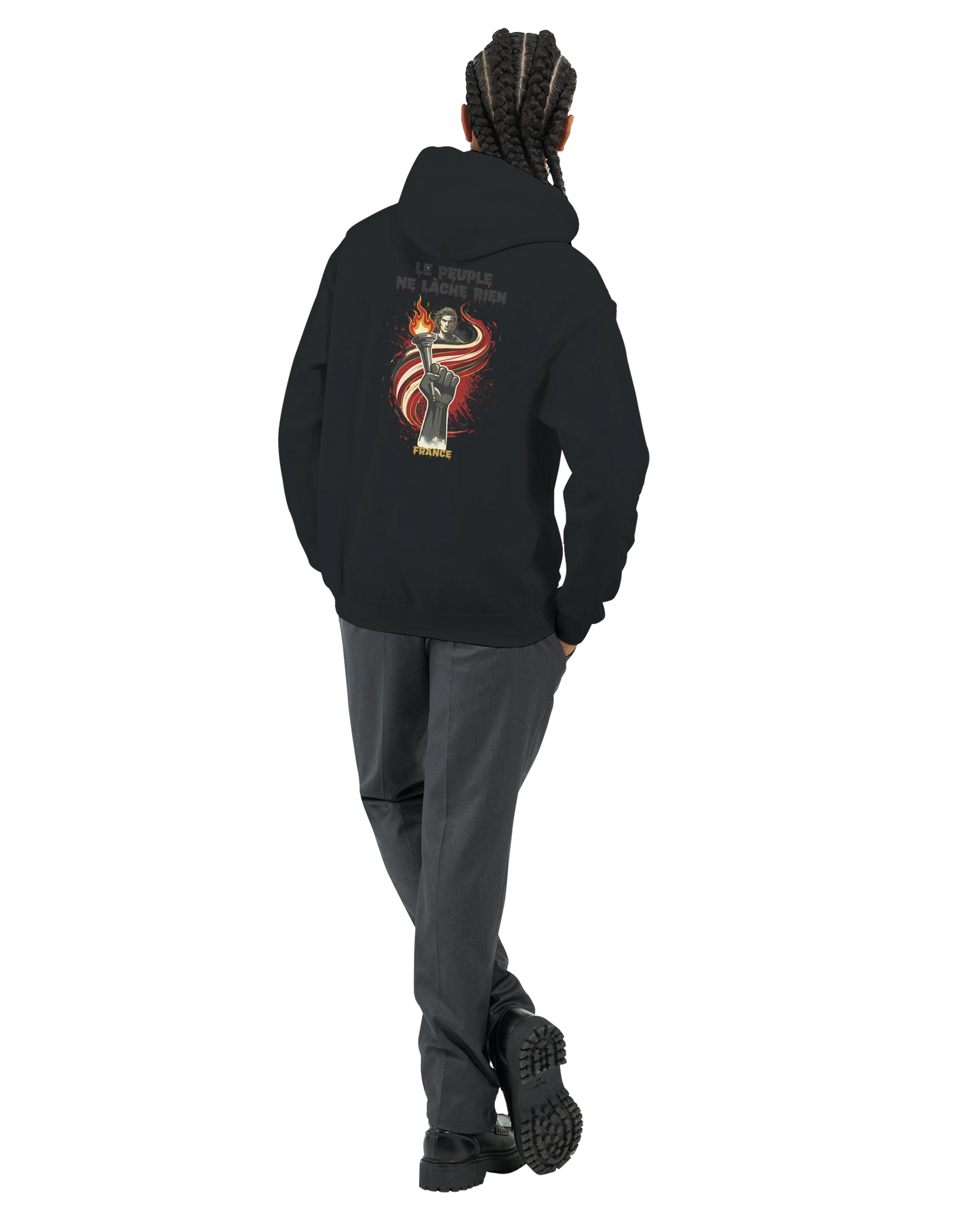 "The people don't give up" hoodie - classic French style for men | Gildan® 18500