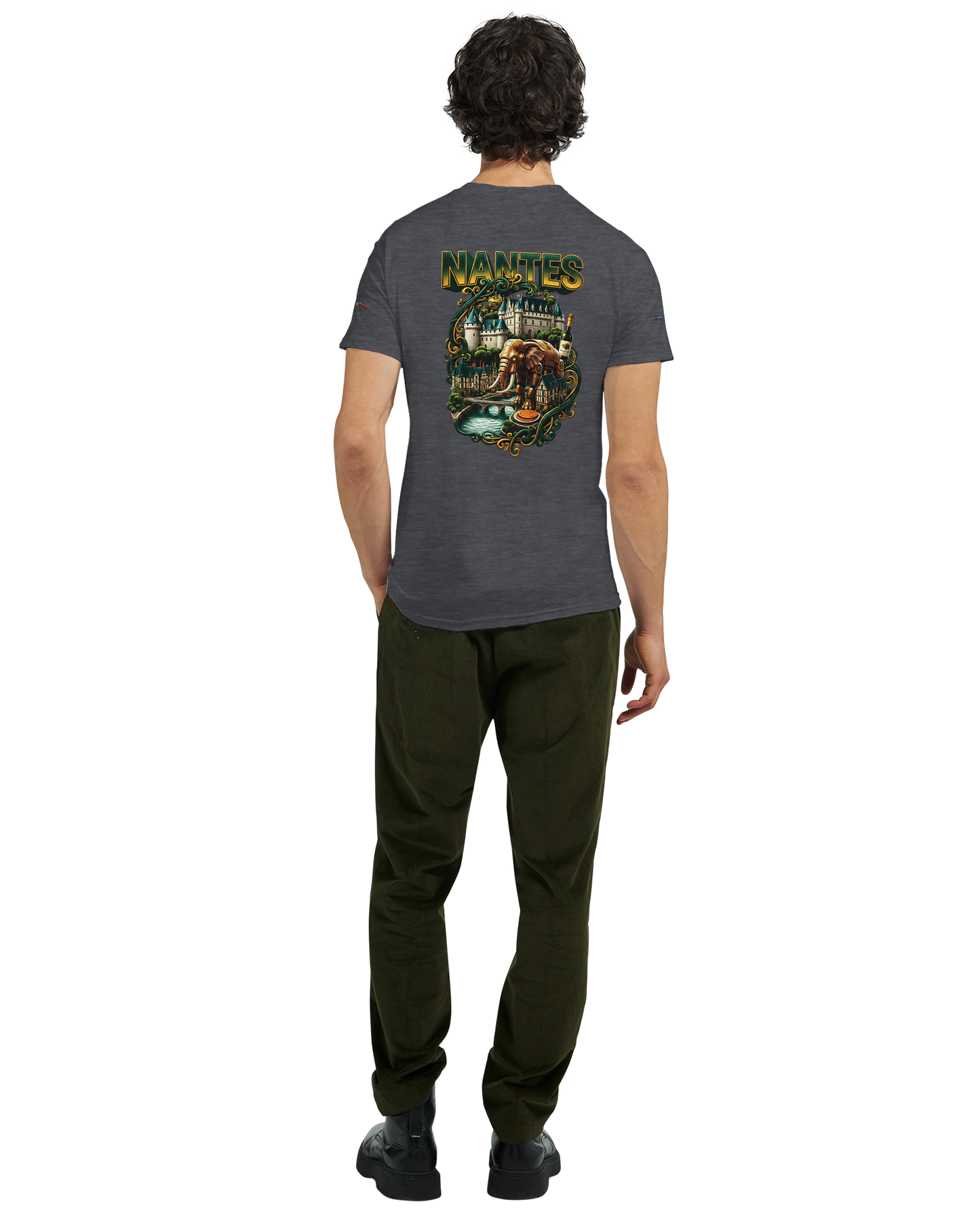 Unisex T-Shirt Nantes Stadt Frankreich | dickes Rundhals-T-Shirt | Gildan® 5000