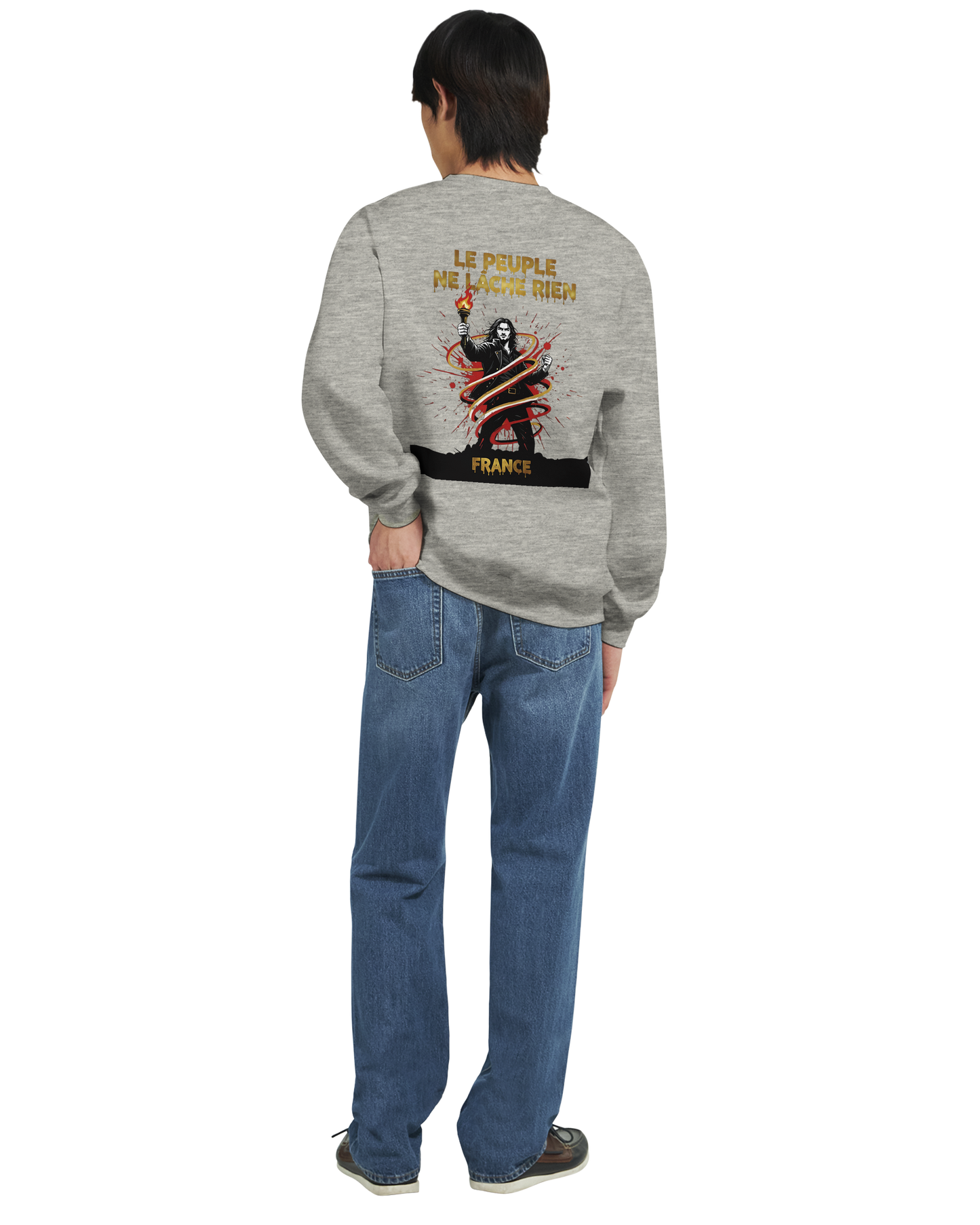 Sweatshirt "Le peuple lâche rien" French Style Classic Crewneck | Gildan® 18000