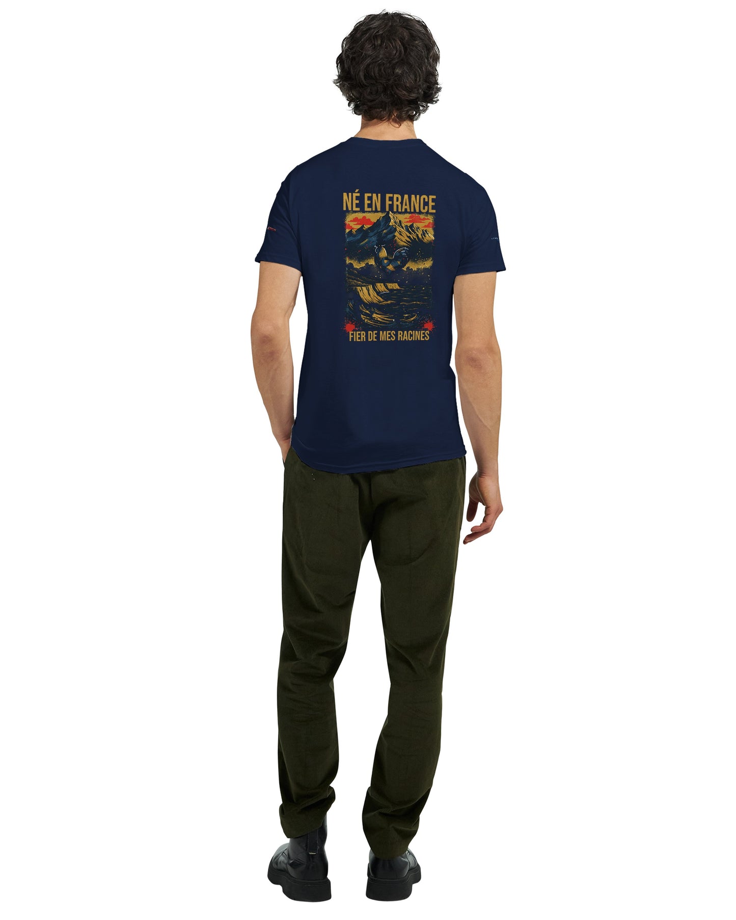 T-Shirt in Frankreich geboren dick rundhals | Gildan® 5000