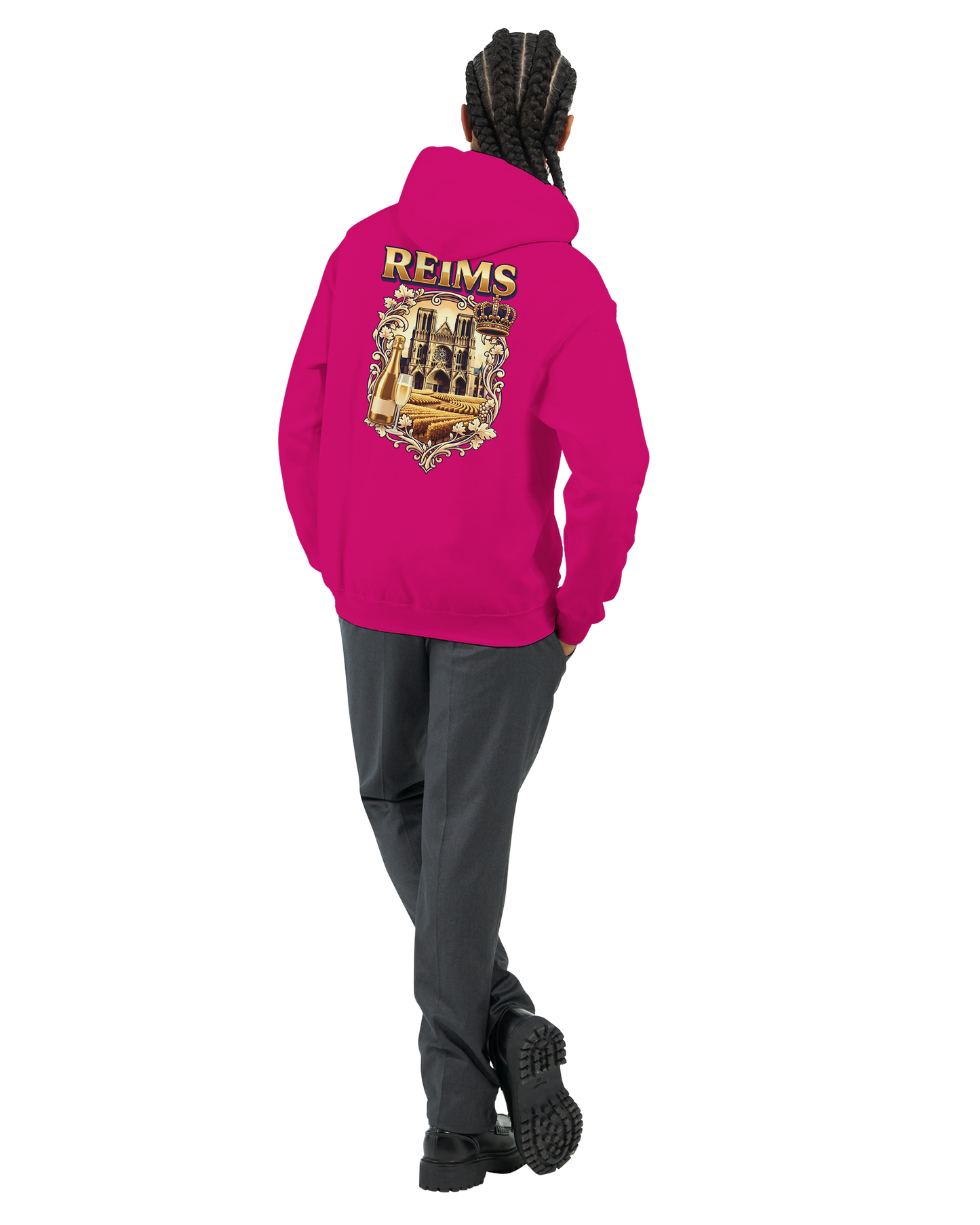 Sweat à capuche Reims – Hoodie unisexe classique style ville de France