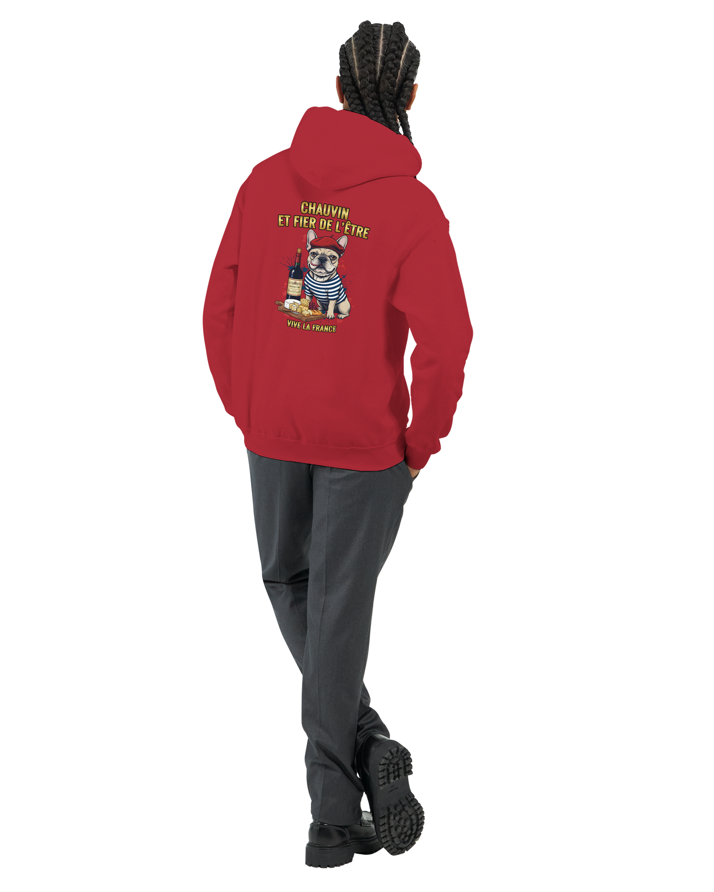 Klassischer französischer Hoodie "Chauvinistisch und stolz darauf, ein Mann zu sein" | Gildan® 18500