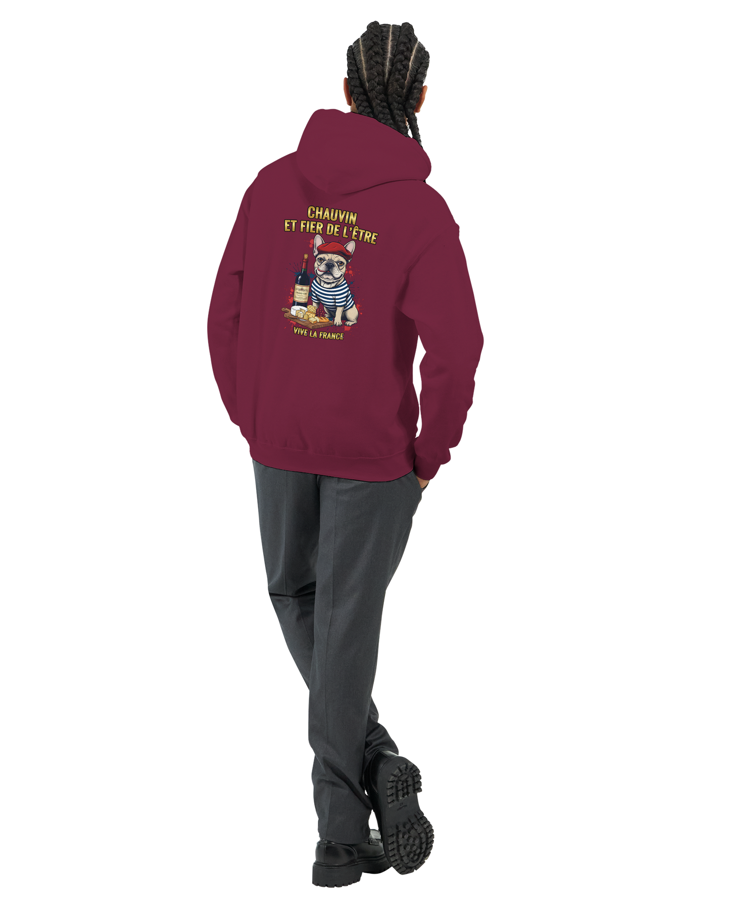 Klassischer französischer Hoodie "Chauvinistisch und stolz darauf, ein Mann zu sein" | Gildan® 18500