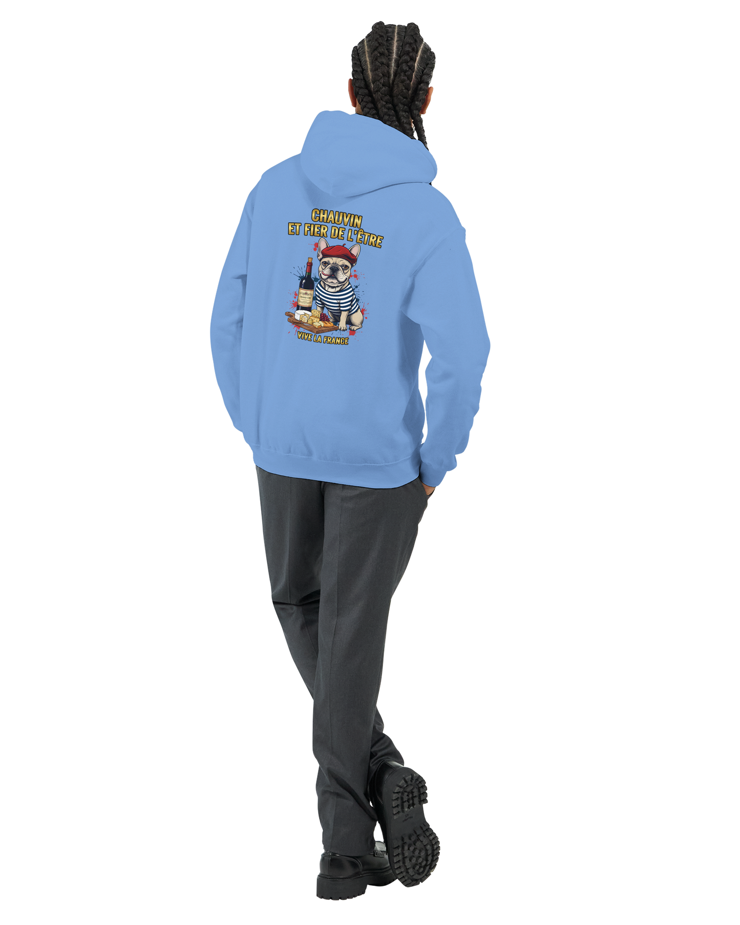 Klassischer französischer Hoodie "Chauvinistisch und stolz darauf, ein Mann zu sein" | Gildan® 18500