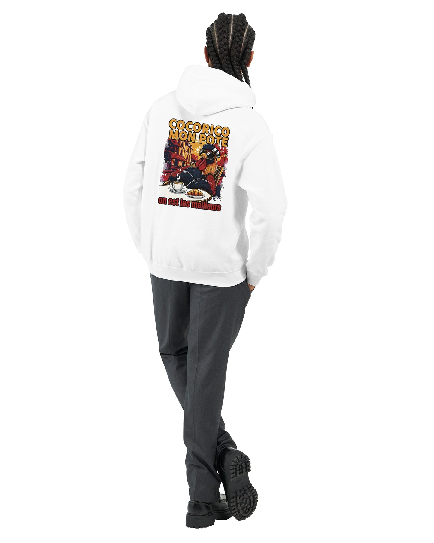 Herren-Kapuzenpullover „Cocorico, wir sind die Besten“ klassisch | Gildan® 18500