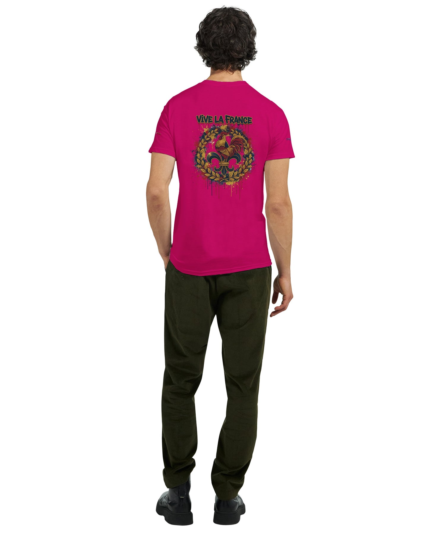 T-Shirt vive la France Herren dick Rundhals | Gildan® 5000