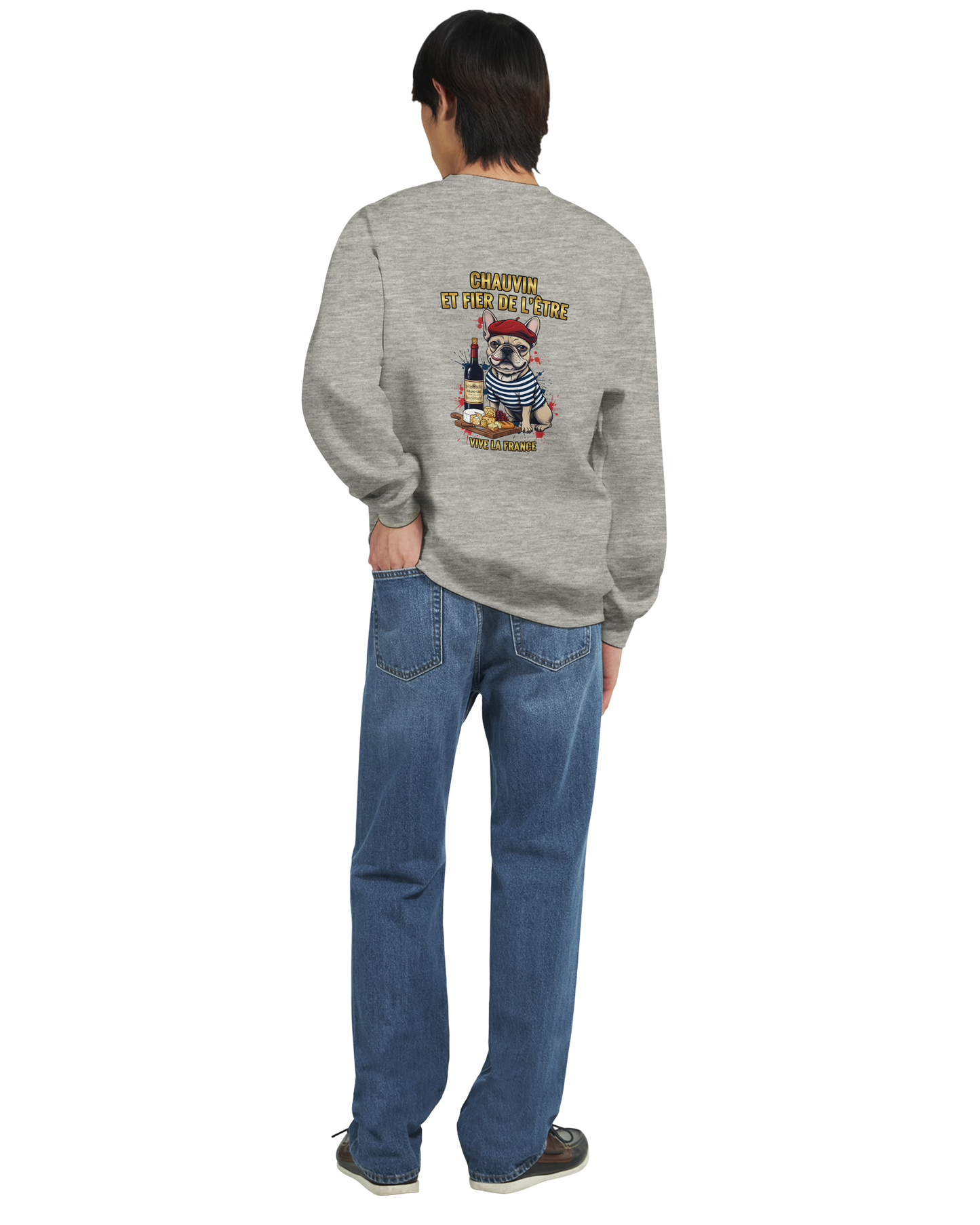 Sweatshirt „Chauvin und stolz darauf zu sein“ im klassischen französischen Rundhals-Stil | Gildan® 18000