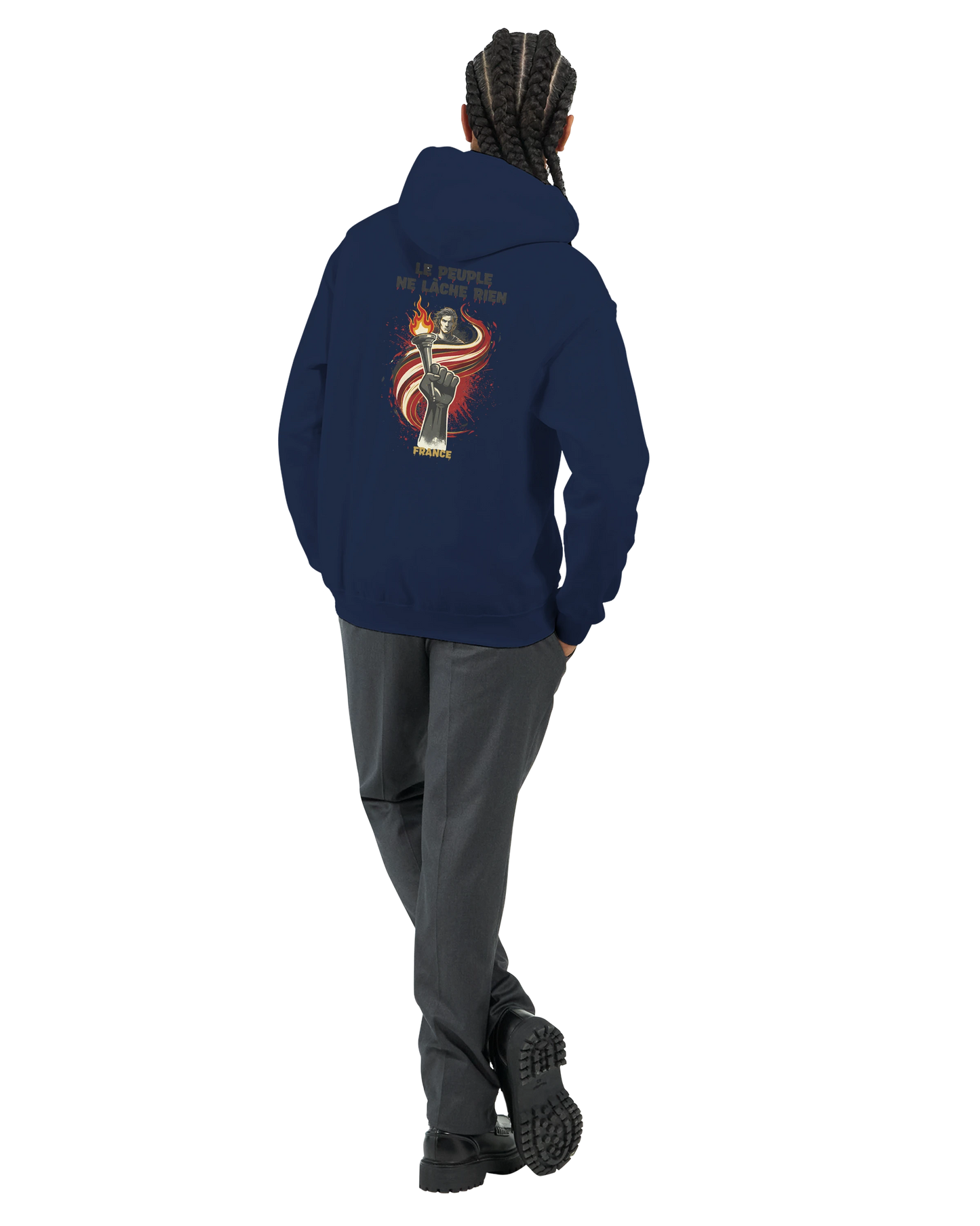 "The people don't give up" hoodie - classic French style for men | Gildan® 18500