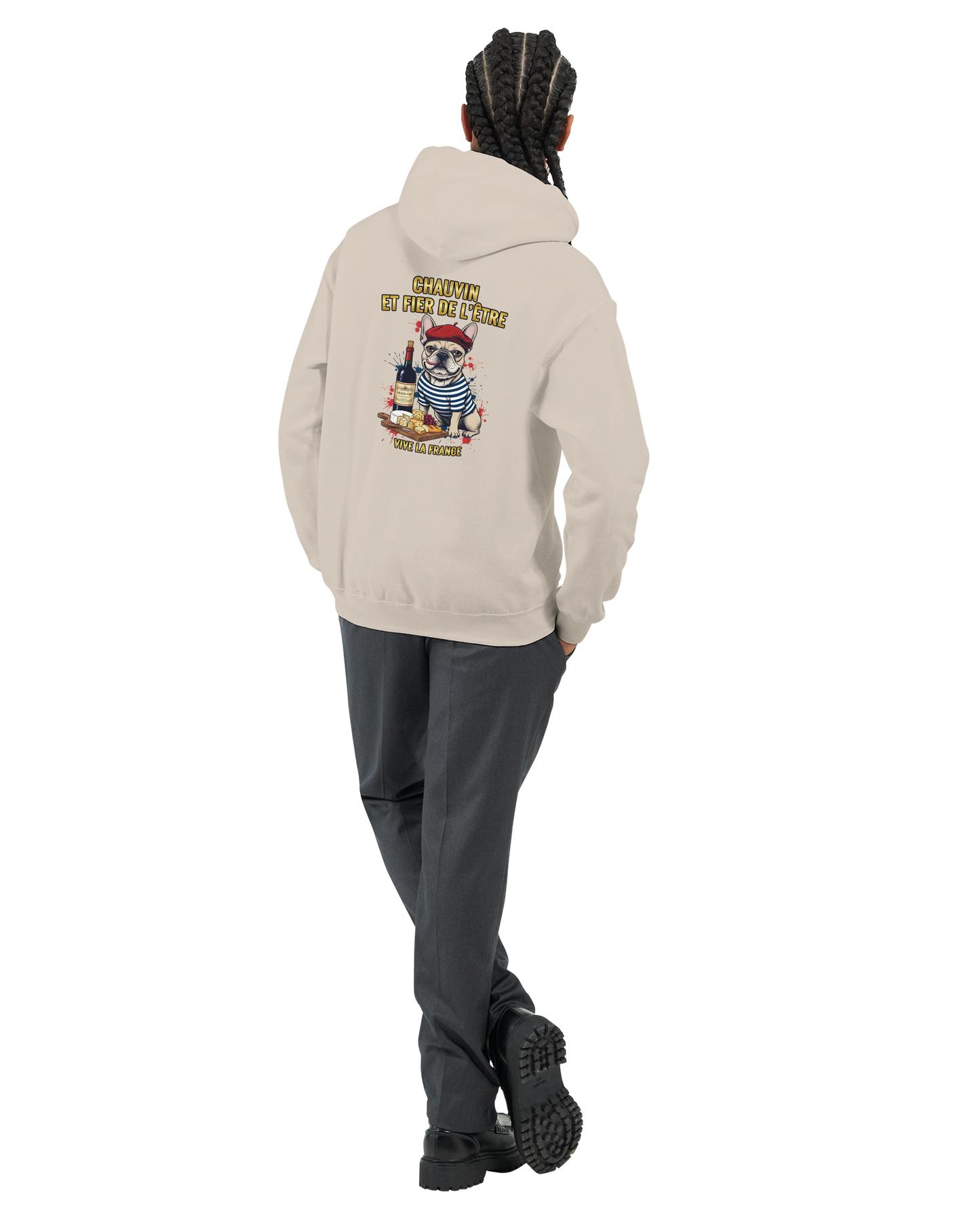 Klassischer französischer Hoodie "Chauvinistisch und stolz darauf, ein Mann zu sein" | Gildan® 18500