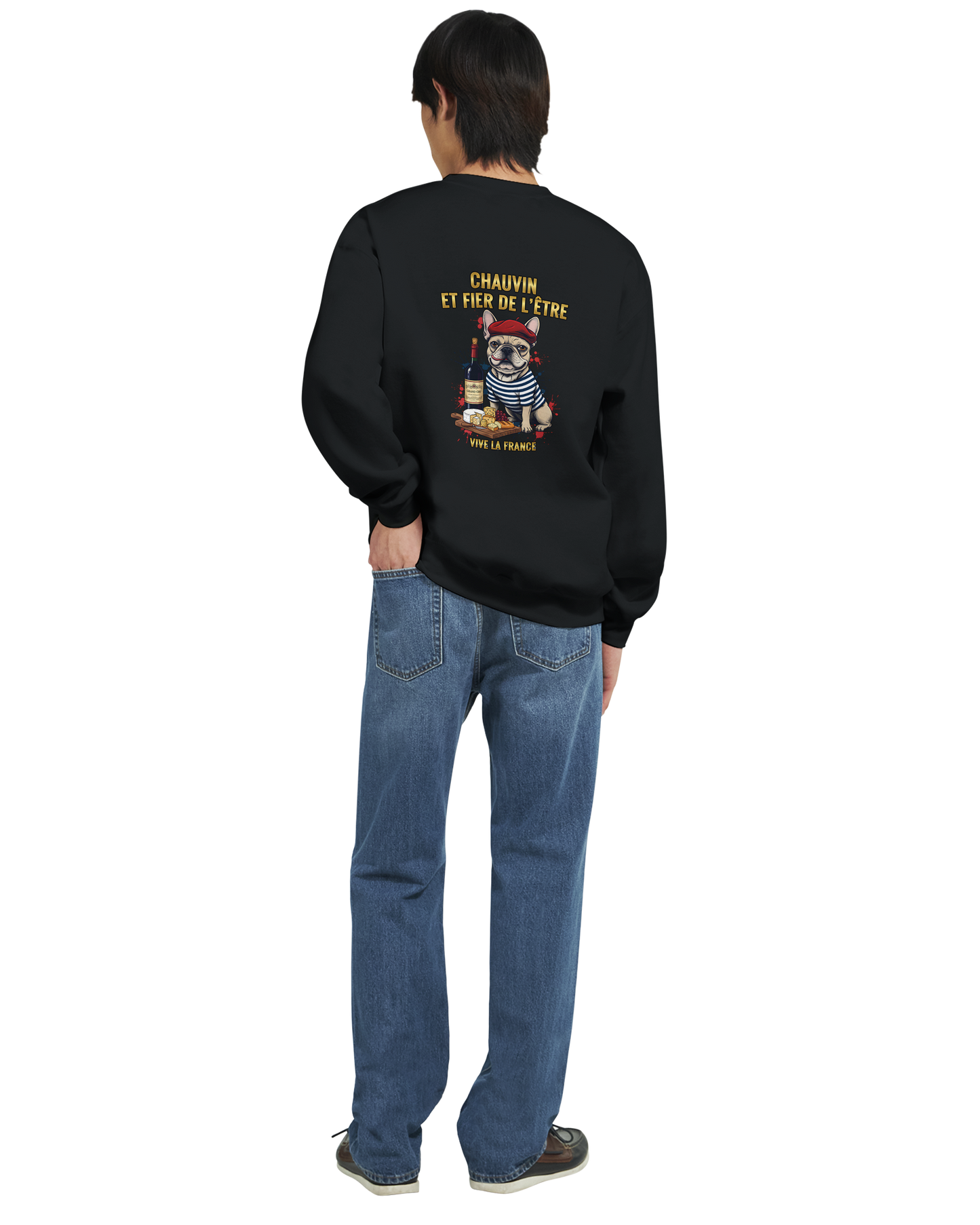 Sweatshirt „Chauvin und stolz darauf zu sein“ im klassischen französischen Rundhals-Stil | Gildan® 18000
