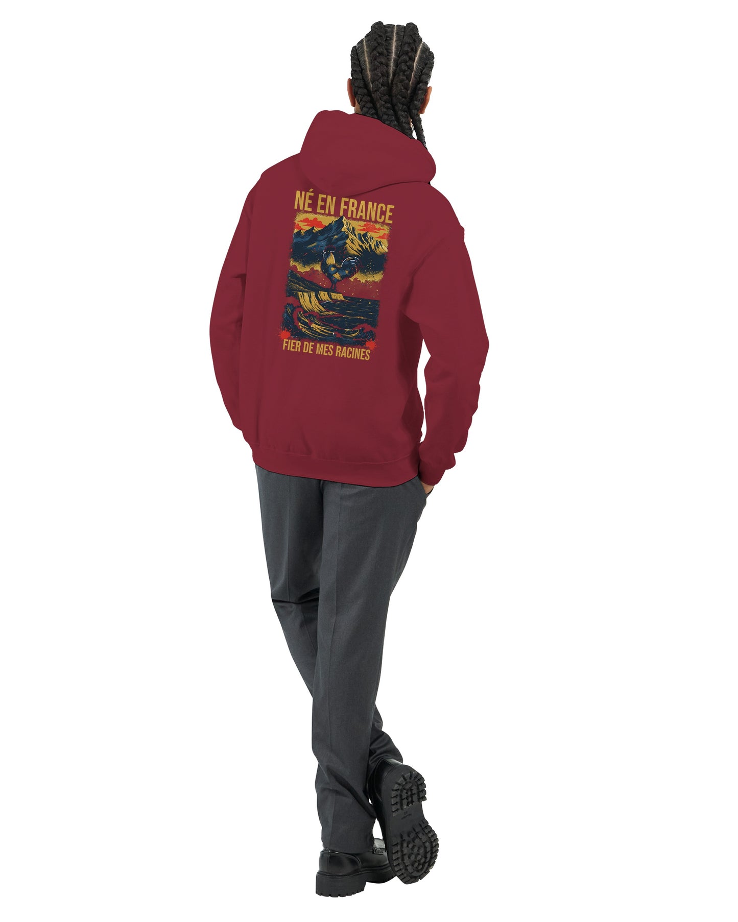 Sweat à Capuche Homme « Né en France » – Premium Confort et Style