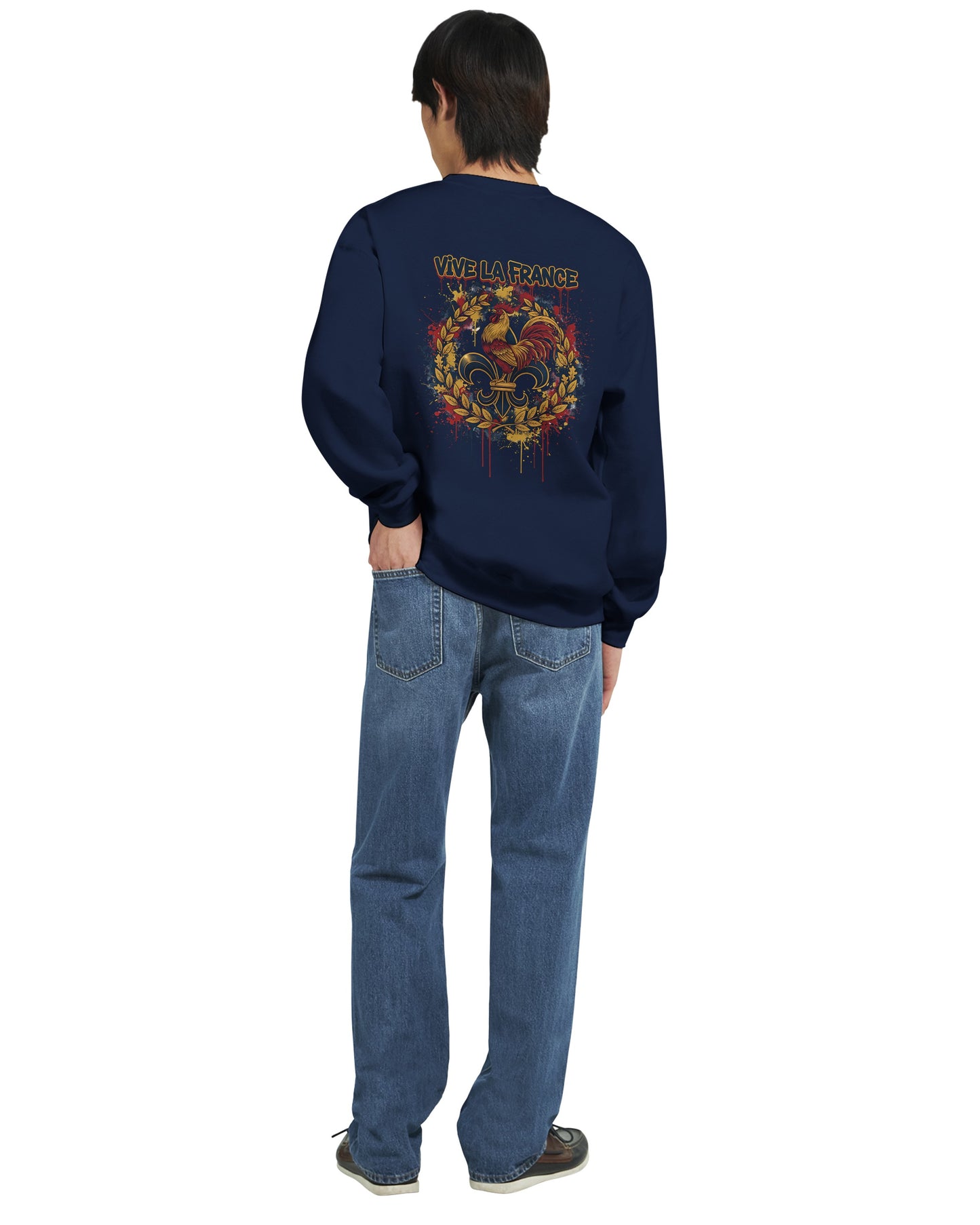 Sweat-shirt Vive la France pour Homme – Sweat à Capuche en Coton Premium