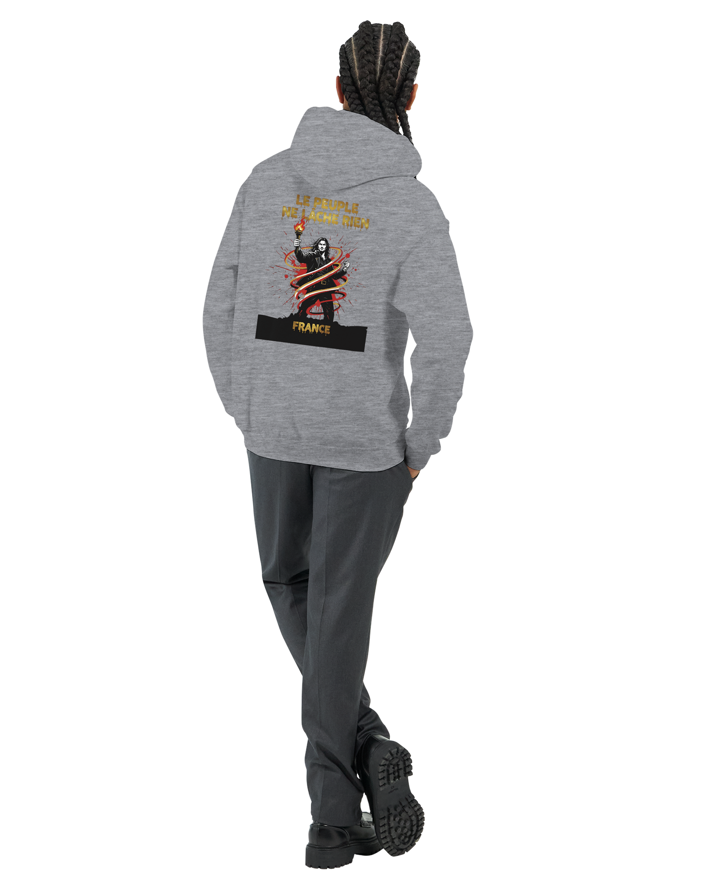 "The people don't give up" hoodie - classic French style for men | Gildan® 18500
