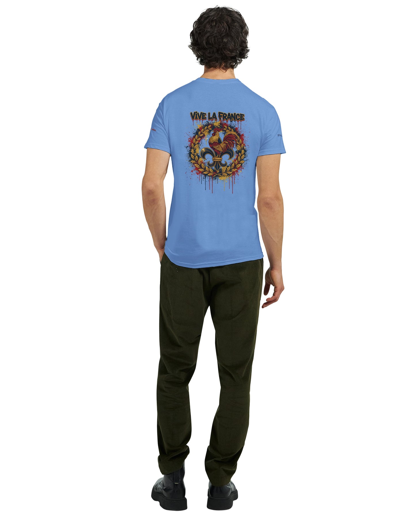 T-Shirt vive la France Herren dick Rundhals | Gildan® 5000
