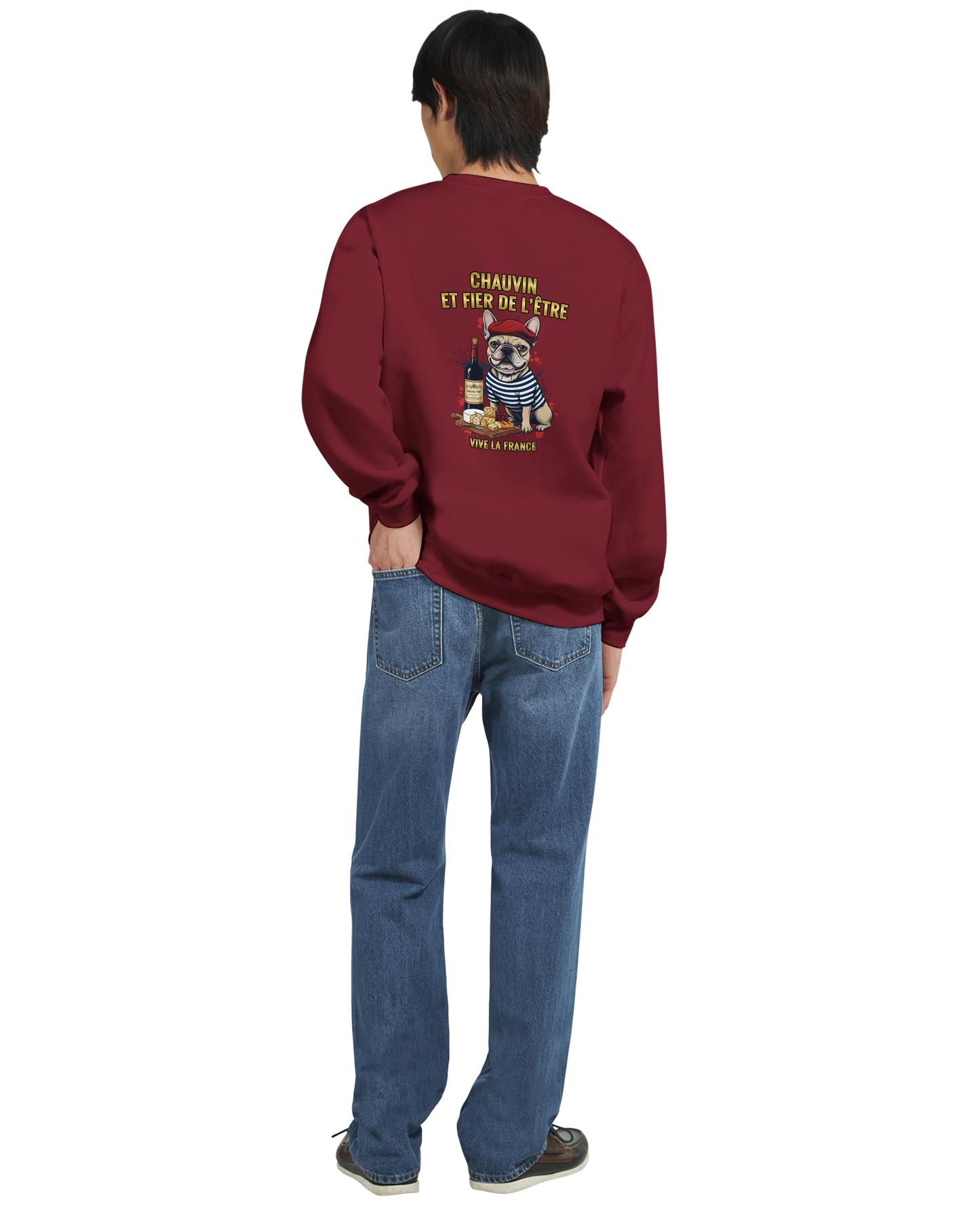Sweatshirt „Chauvin und stolz darauf zu sein“ im klassischen französischen Rundhals-Stil | Gildan® 18000