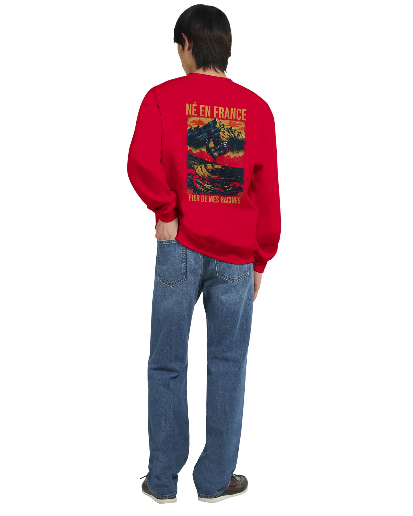 Sweat-shirt Homme Né en France - Confort Premium et Coupe Classique