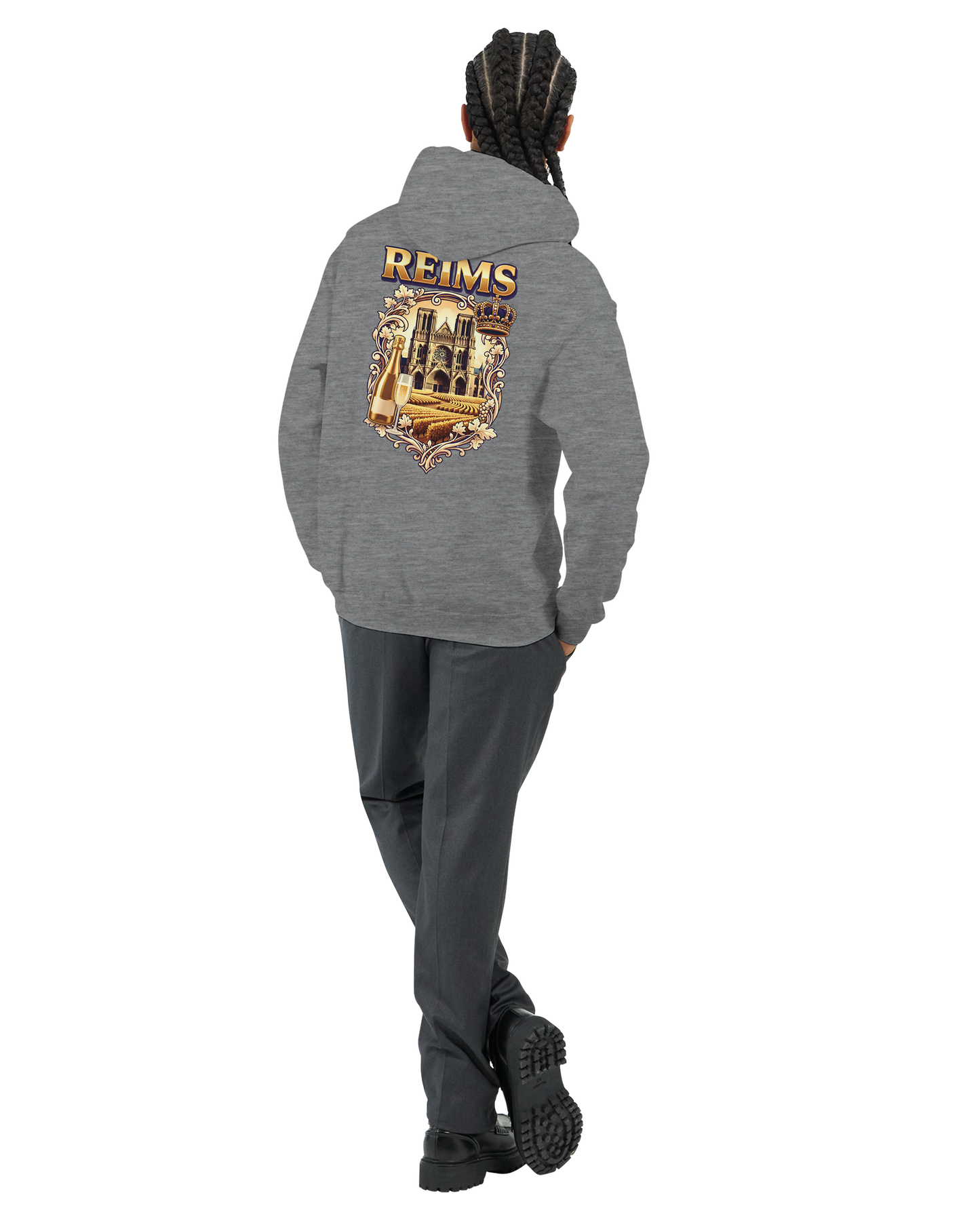 Sweat à capuche Reims – Hoodie unisexe classique style ville de France